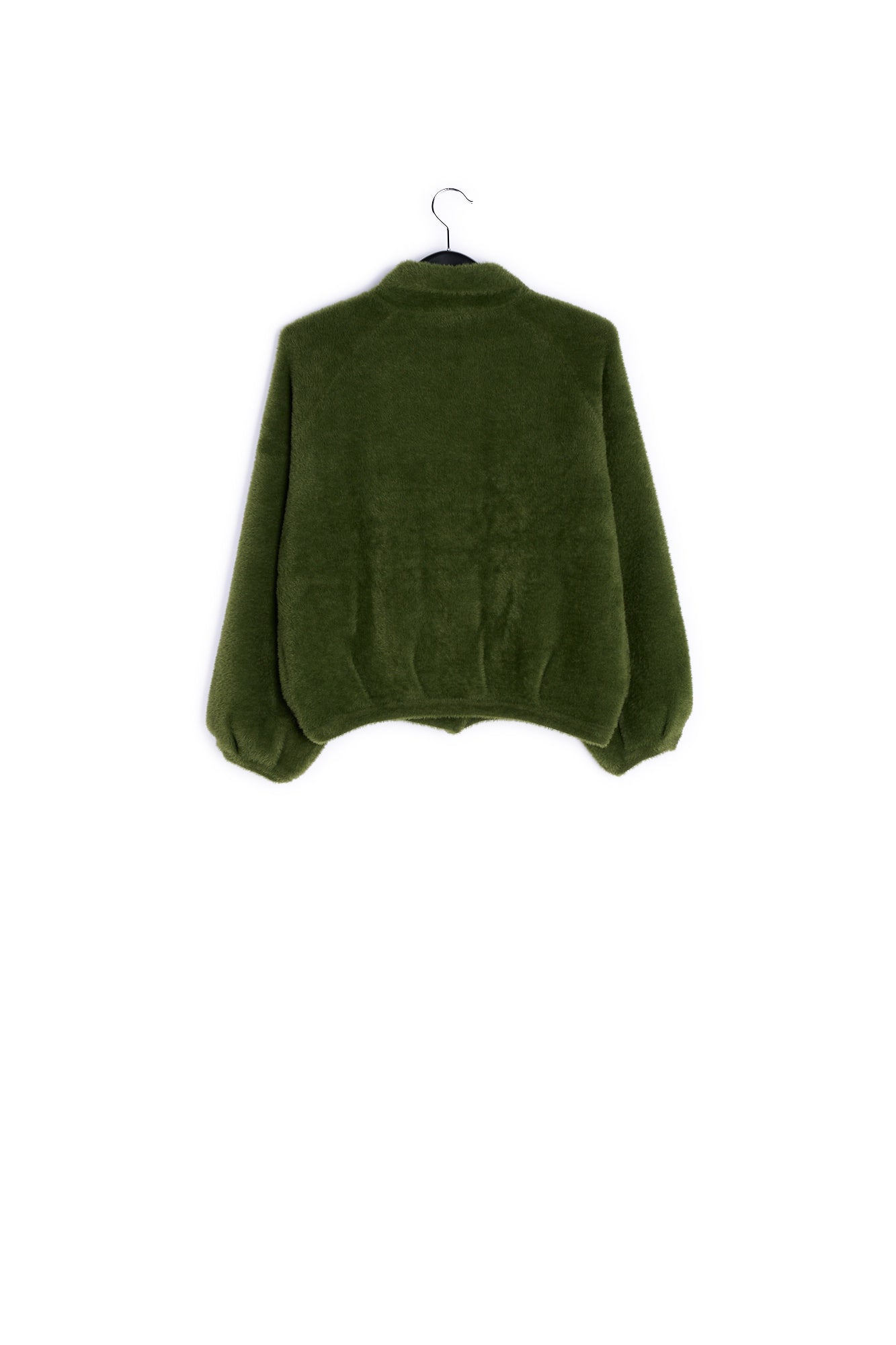 Pine green knitted short jacket RE—SSENTIEL | Essentiel second hand