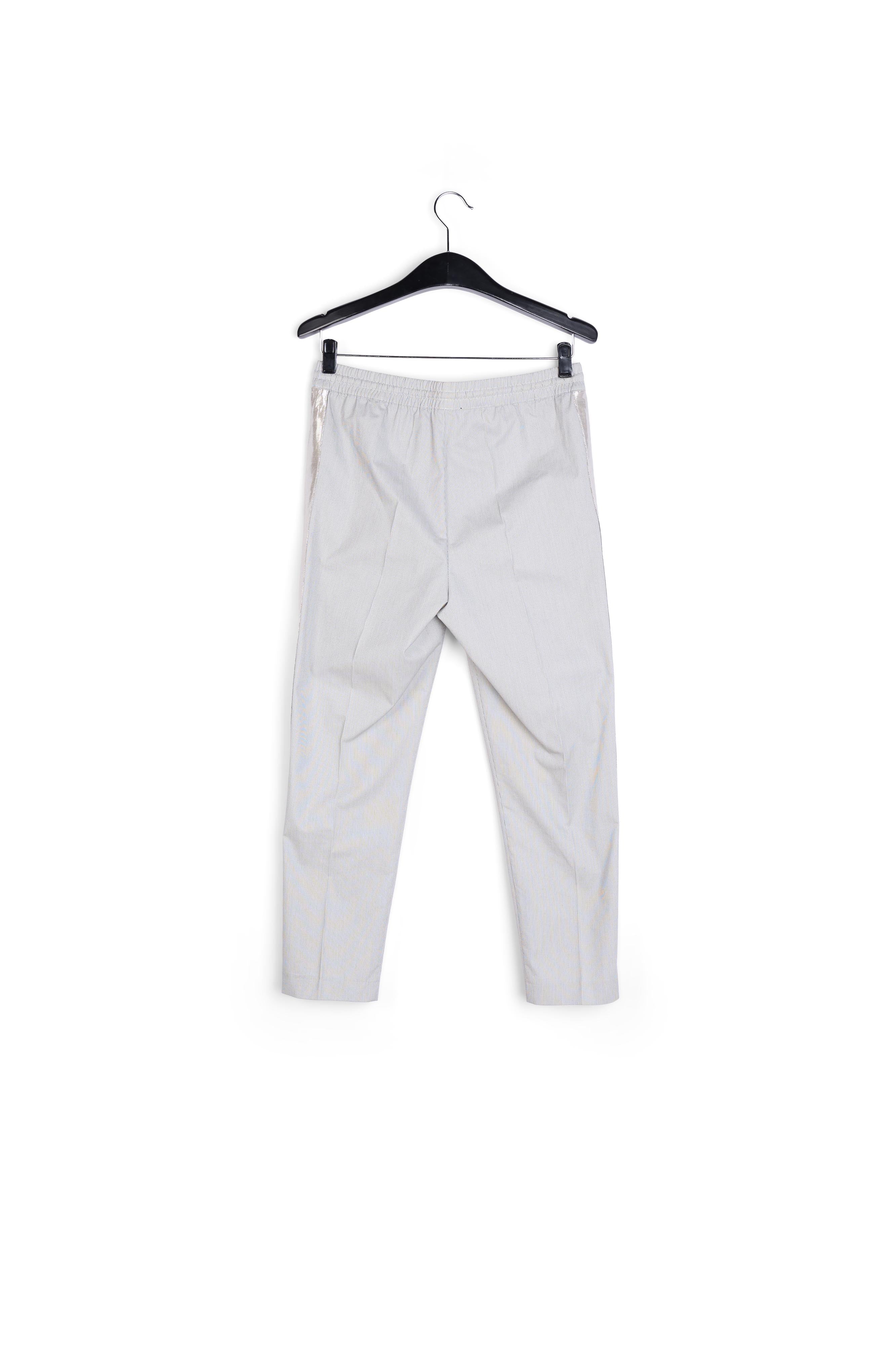 Pantalon à carreaux gris et blanc cassé RE—SSENTIEL | Essentiel second hand
