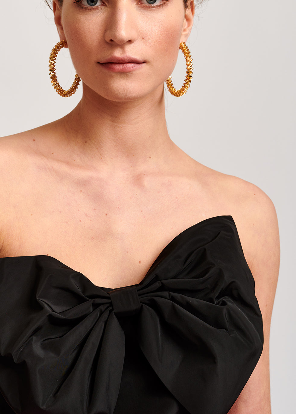 Black bustier top with oversized bow RE—SSENTIEL | Essentiel second hand
