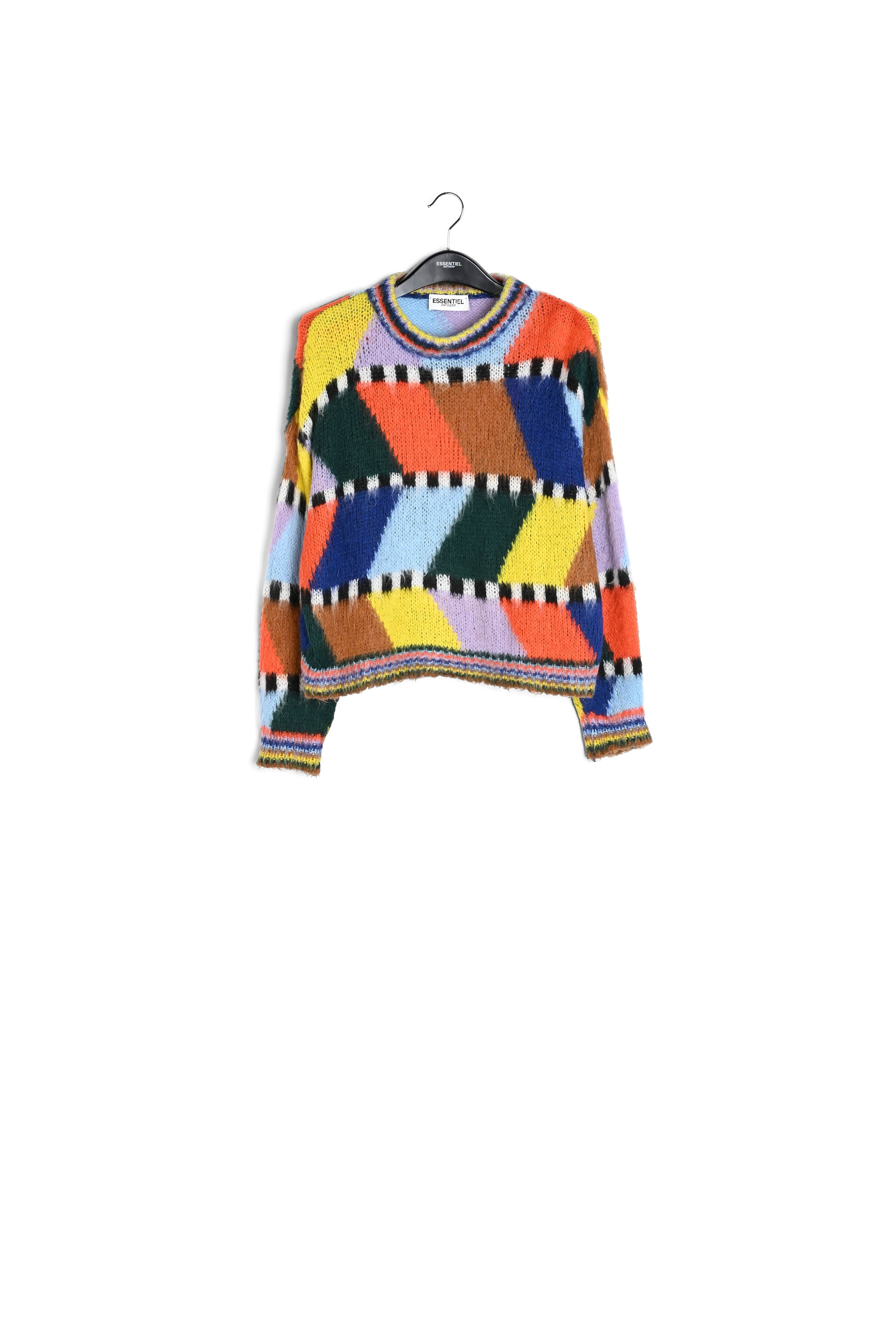 Intarsia fluffy sweater RE—SSENTIEL | Essentiel second hand