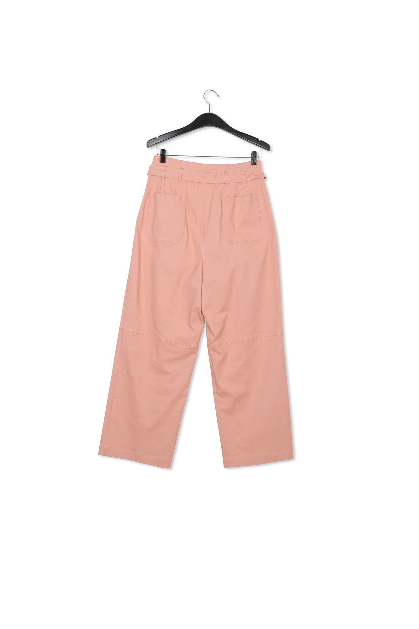 Pink belted straight-leg pants RE—SSENTIEL | Essentiel second hand