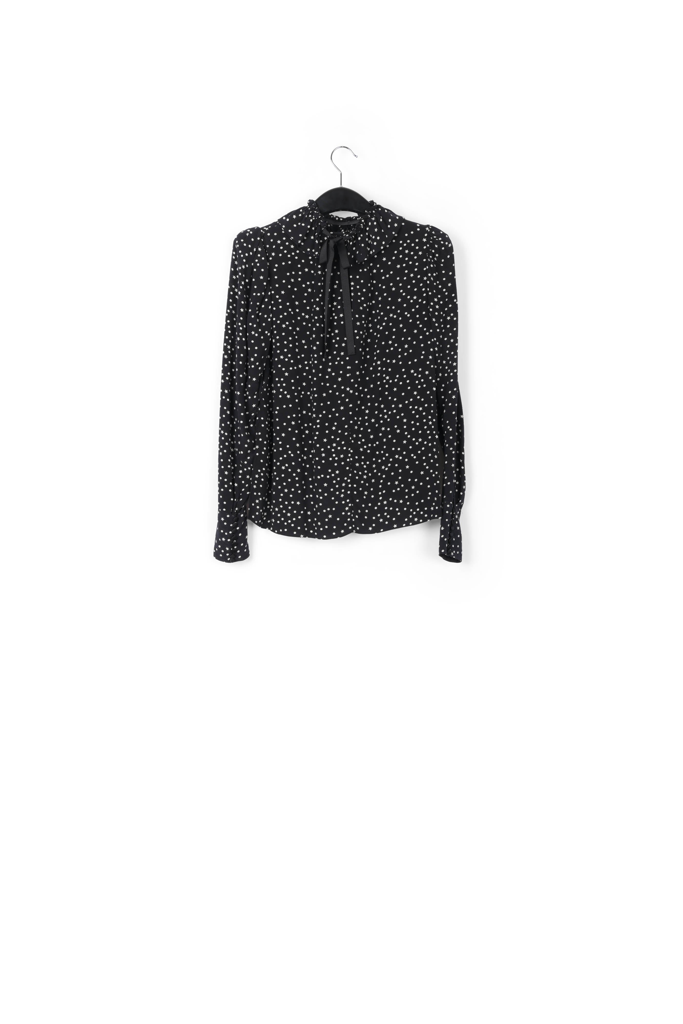 Black polka dot top RE—SSENTIEL | Essentiel second hand