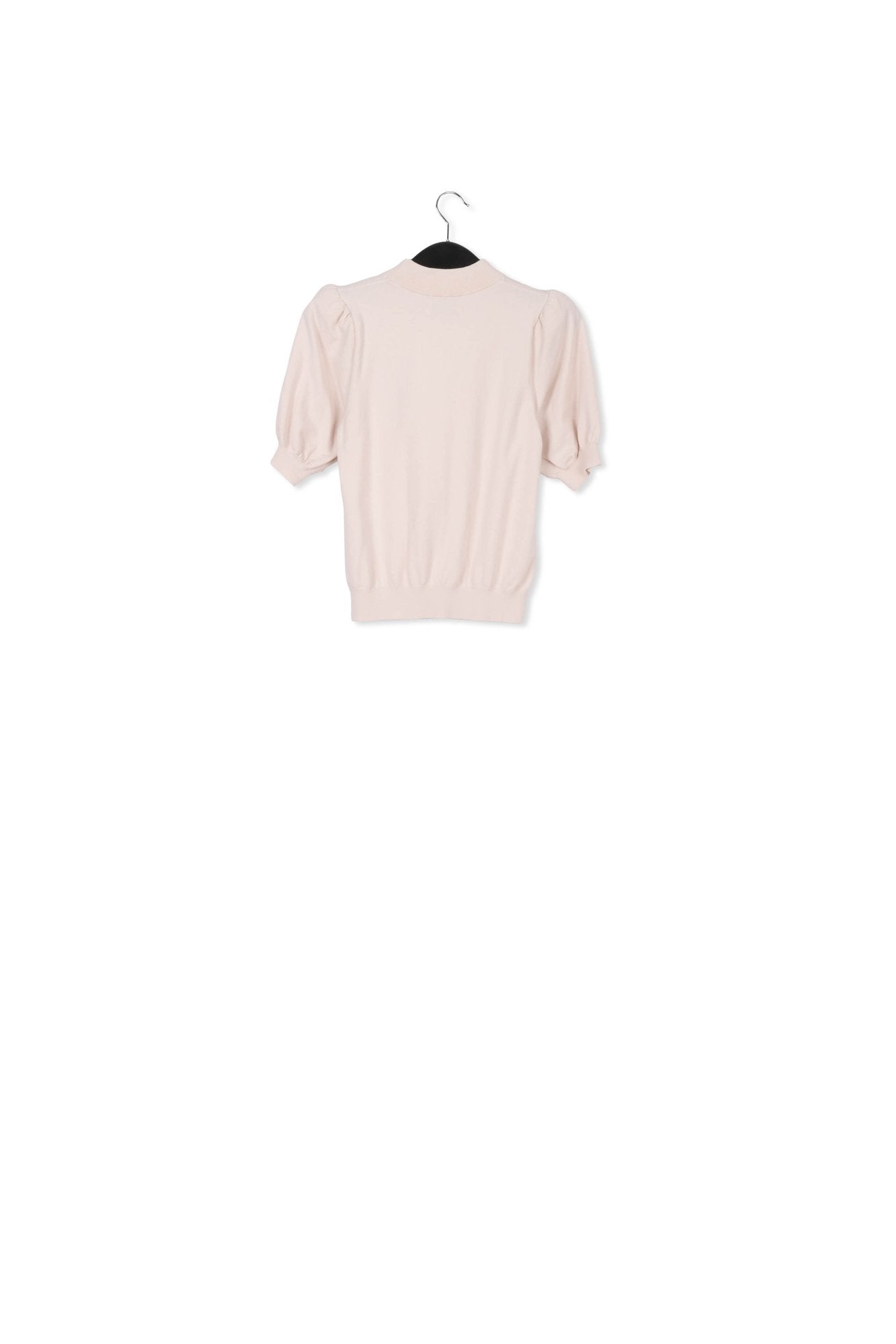 Pull écru à manches courtes et épaules bouffantes RE—SSENTIEL | Essentiel second hand