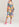 Multicolored graphic striped belted midi dress Faume - seconde main