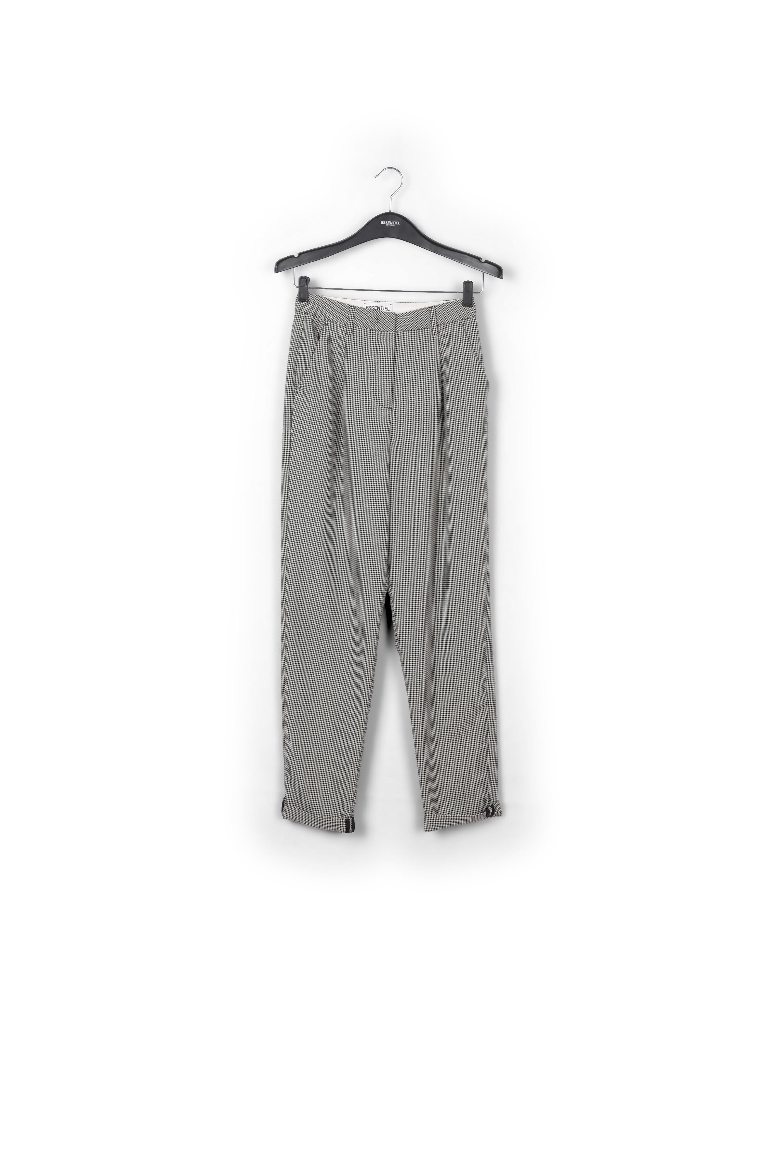 Wijde broek met pied-de-poule en hoge taille RE—SSENTIEL | Essentiel second hand