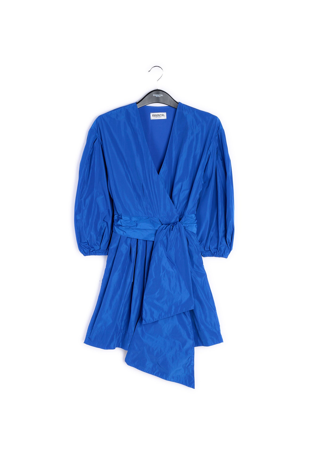 Blue mini-length wrap dress RE—SSENTIEL | Essentiel second hand