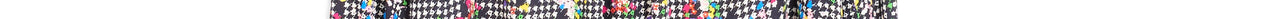 Hemdjurk met zwarte en witte pied-de-pouleprint Faume - seconde main