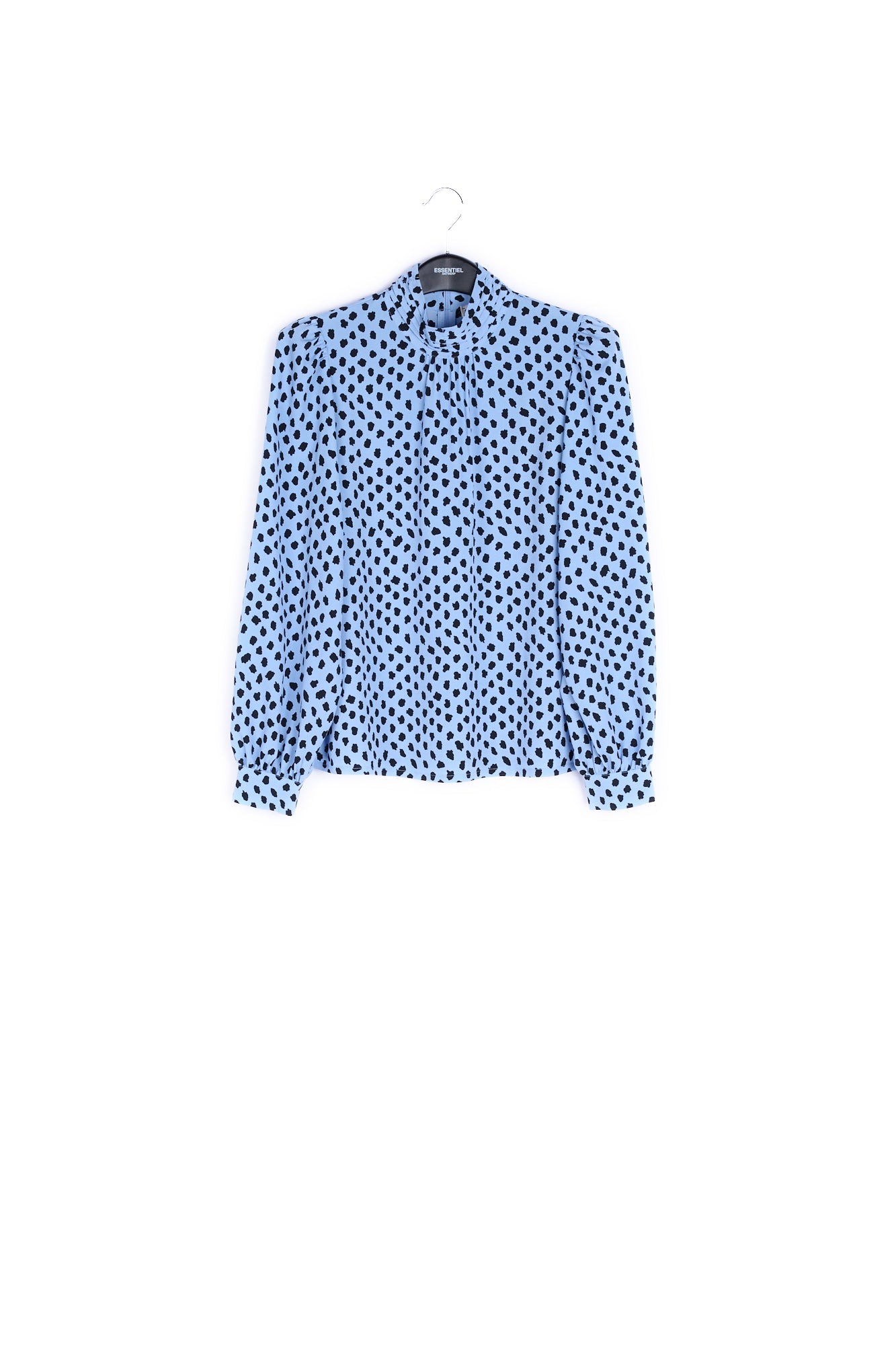 Light blue polka dot turtleneck top RE—SSENTIEL | Essentiel second hand