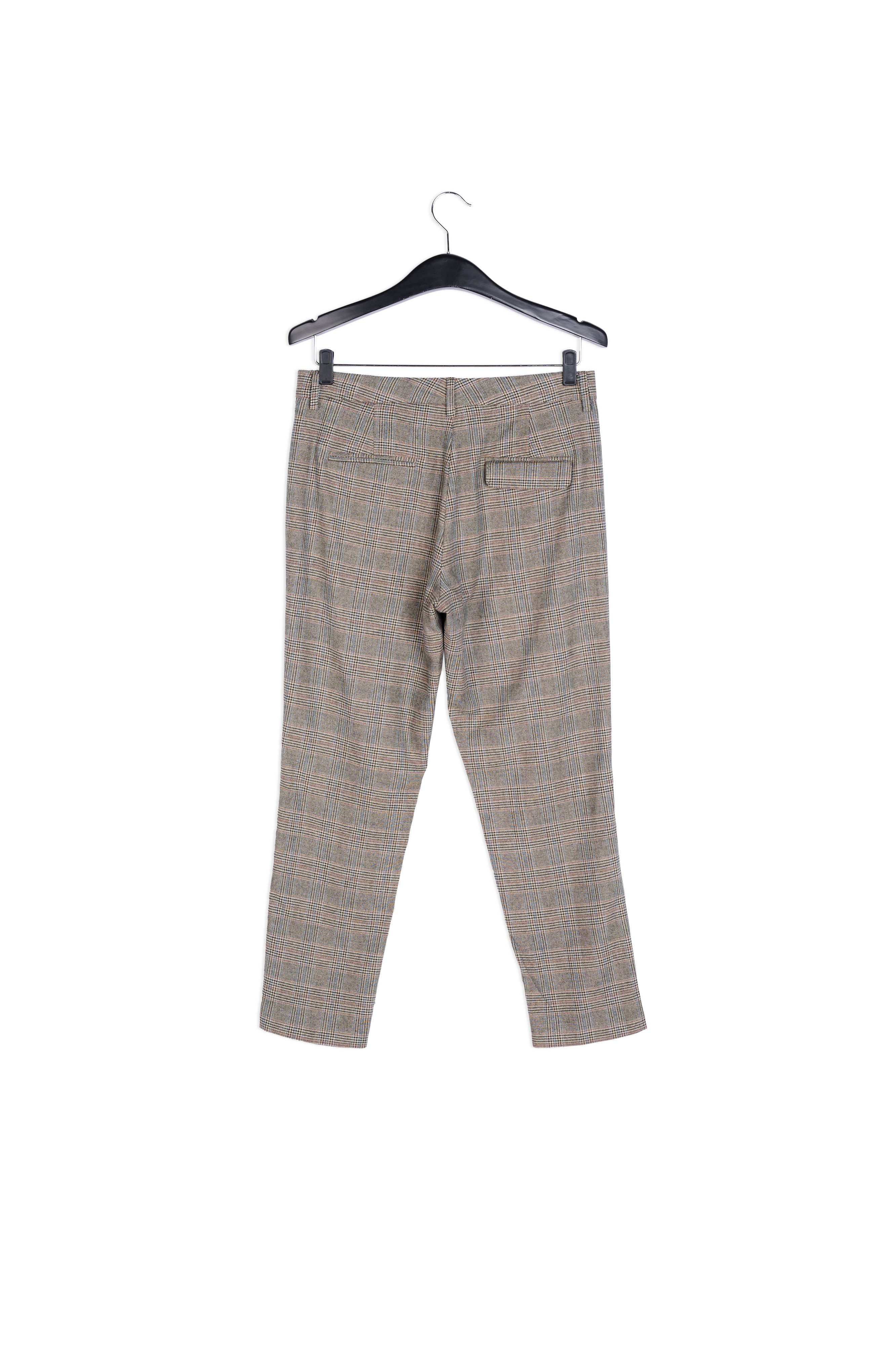 Light grey dress trousers with checks RE—SSENTIEL | Essentiel second hand
