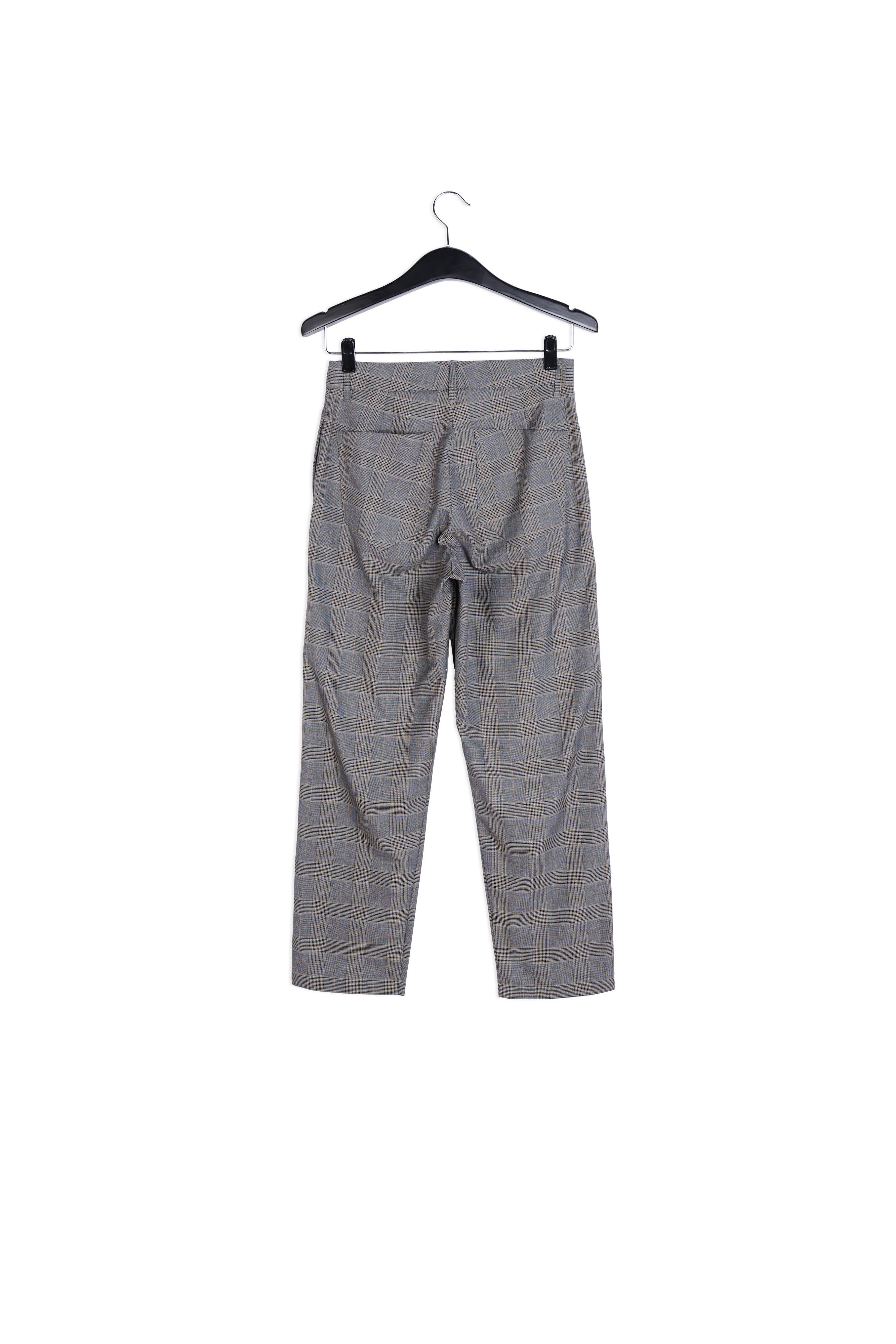 Pantalon boyfriend gris à carreaux RE—SSENTIEL | Essentiel second hand