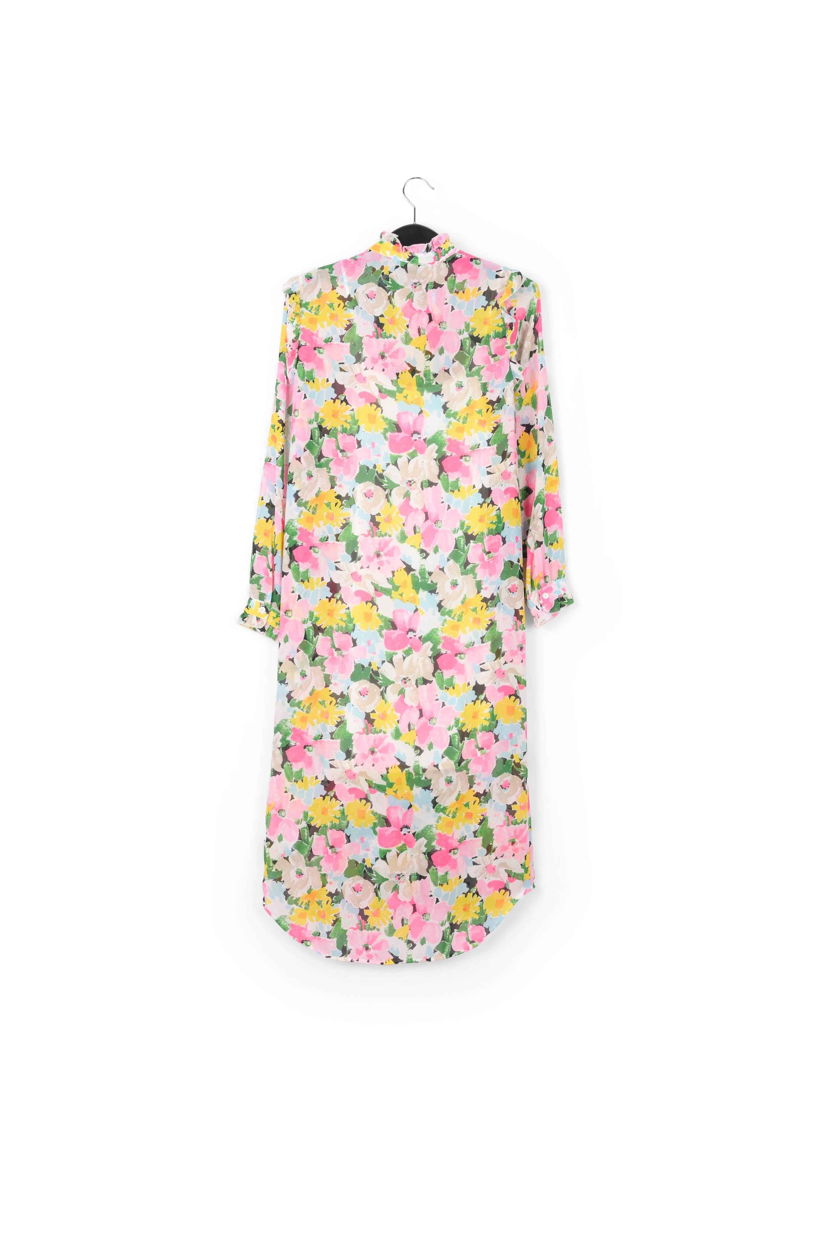 Colorful floral ruffle-detailed shirt dress RE—SSENTIEL | Essentiel second hand