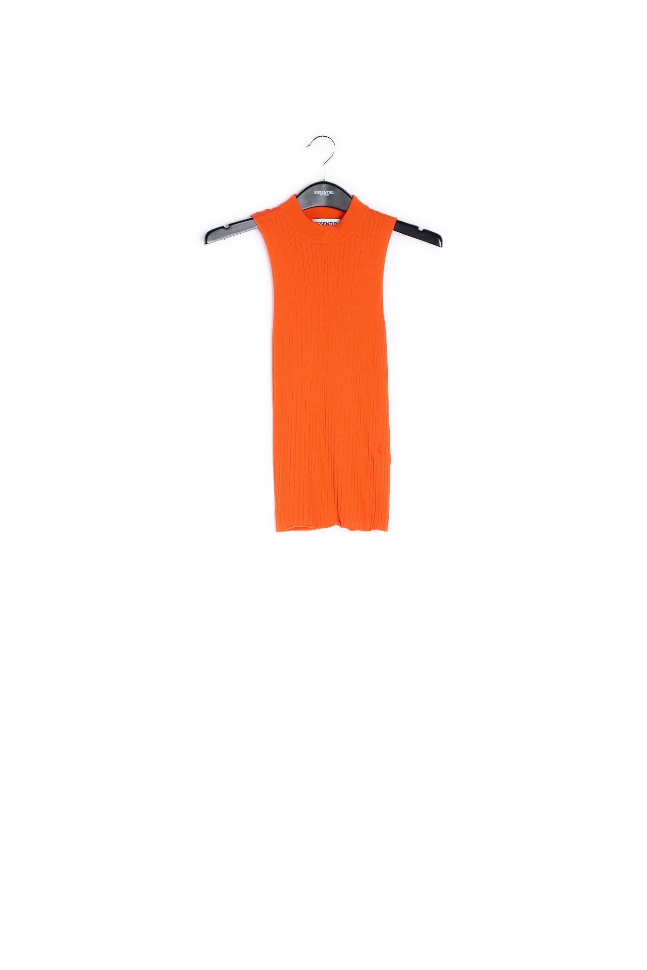 Orange ribbed-knit top RE—SSENTIEL | Essentiel second hand