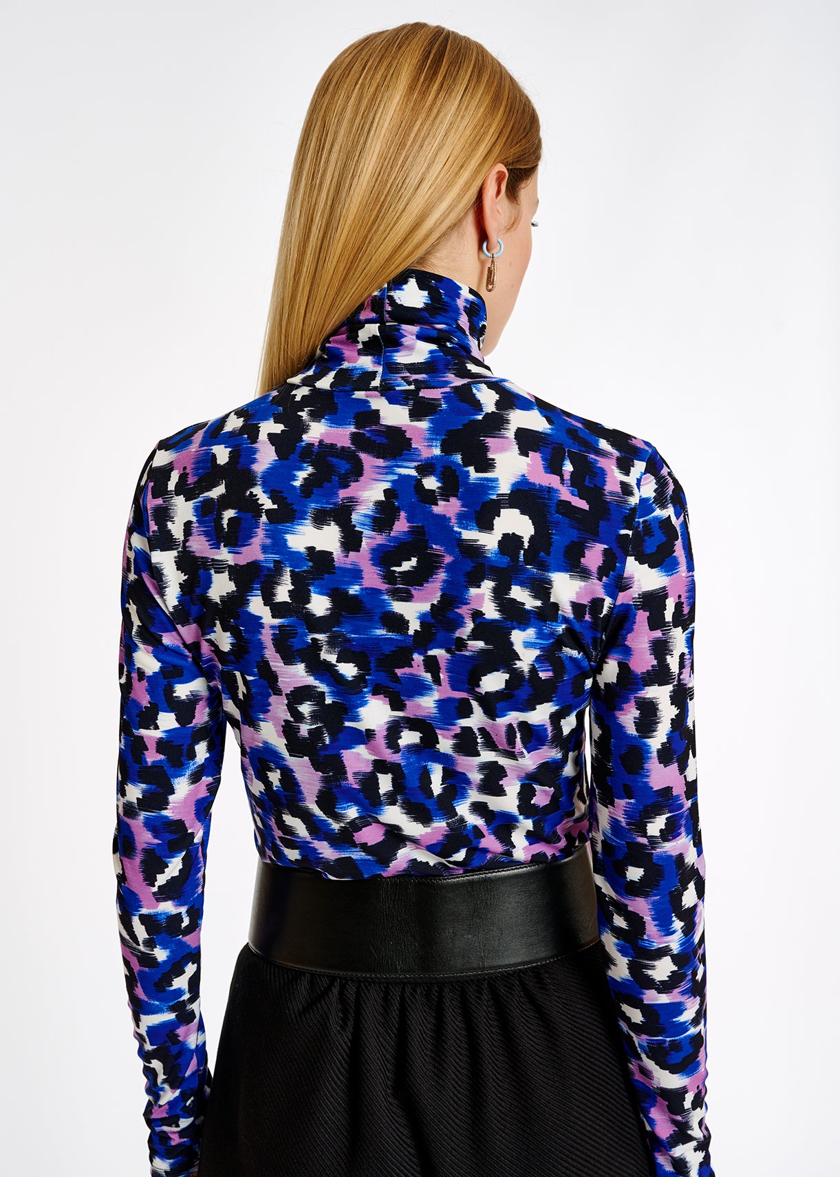 Leopard print turtleneck top RE—SSENTIEL | Essentiel second hand