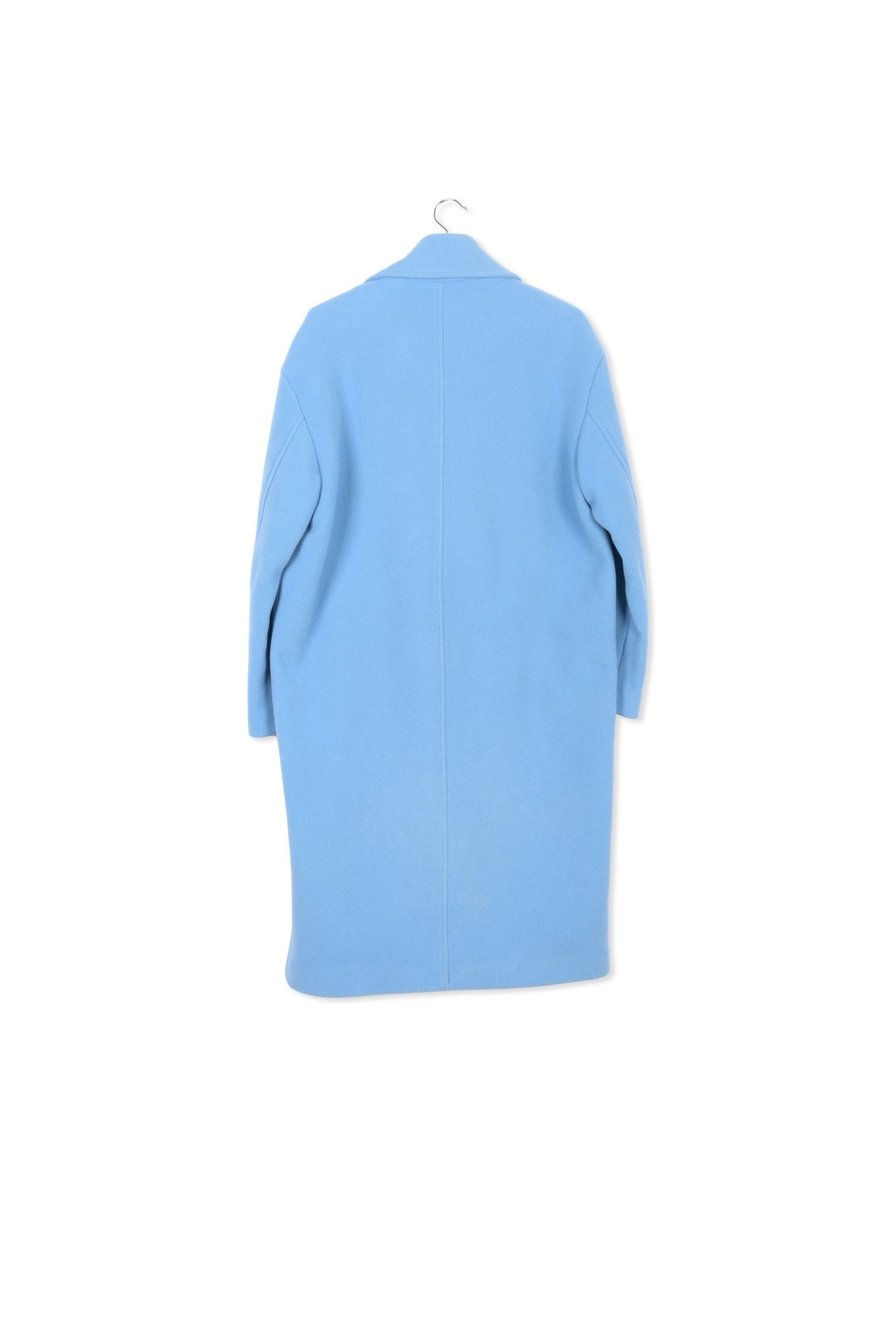 Manteau bleu à  double boutonnage en laine mélangée RE—SSENTIEL | Essentiel second hand