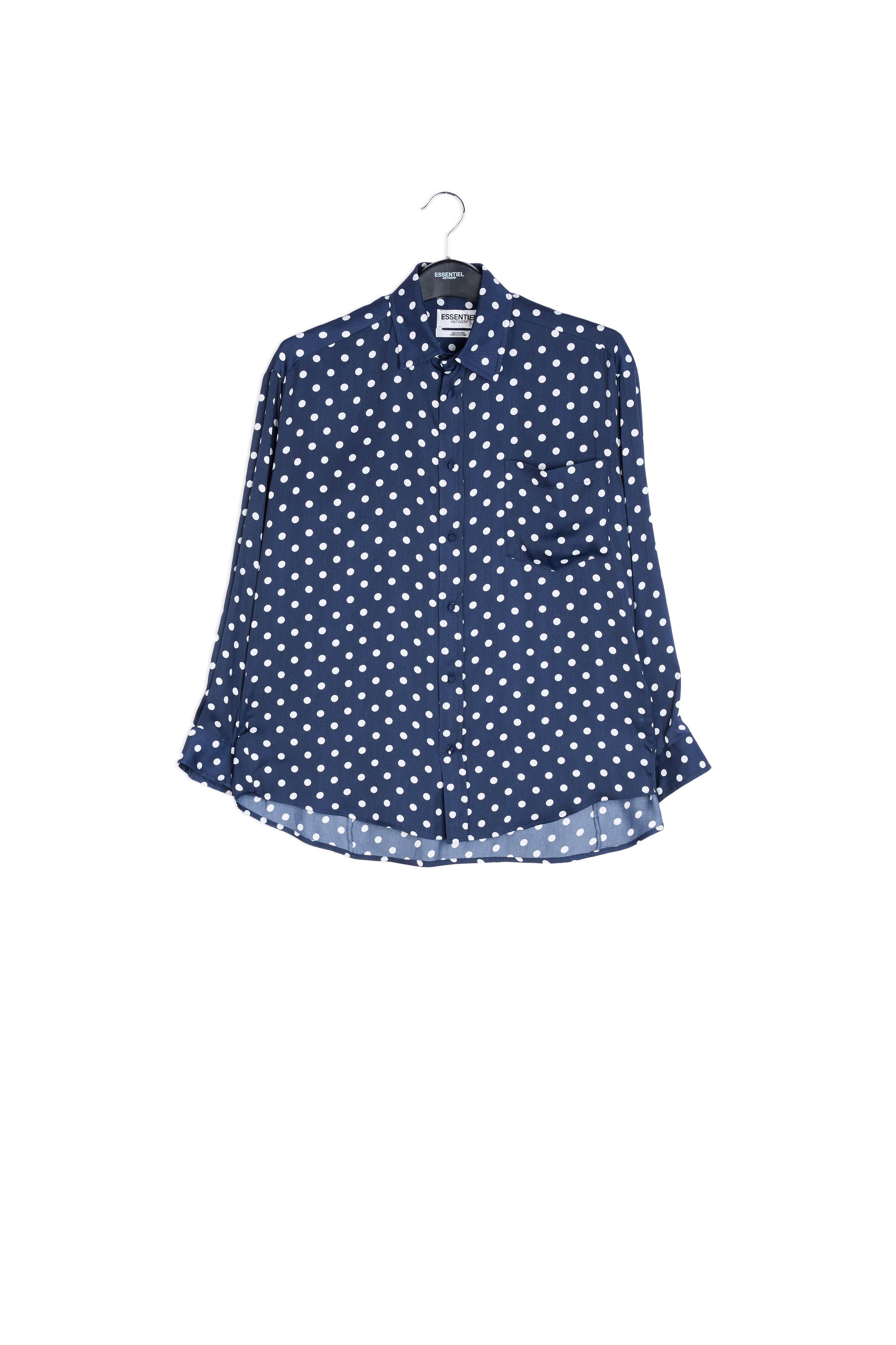 Dark blue polka dot oversized shirt RE—SSENTIEL | Essentiel second hand