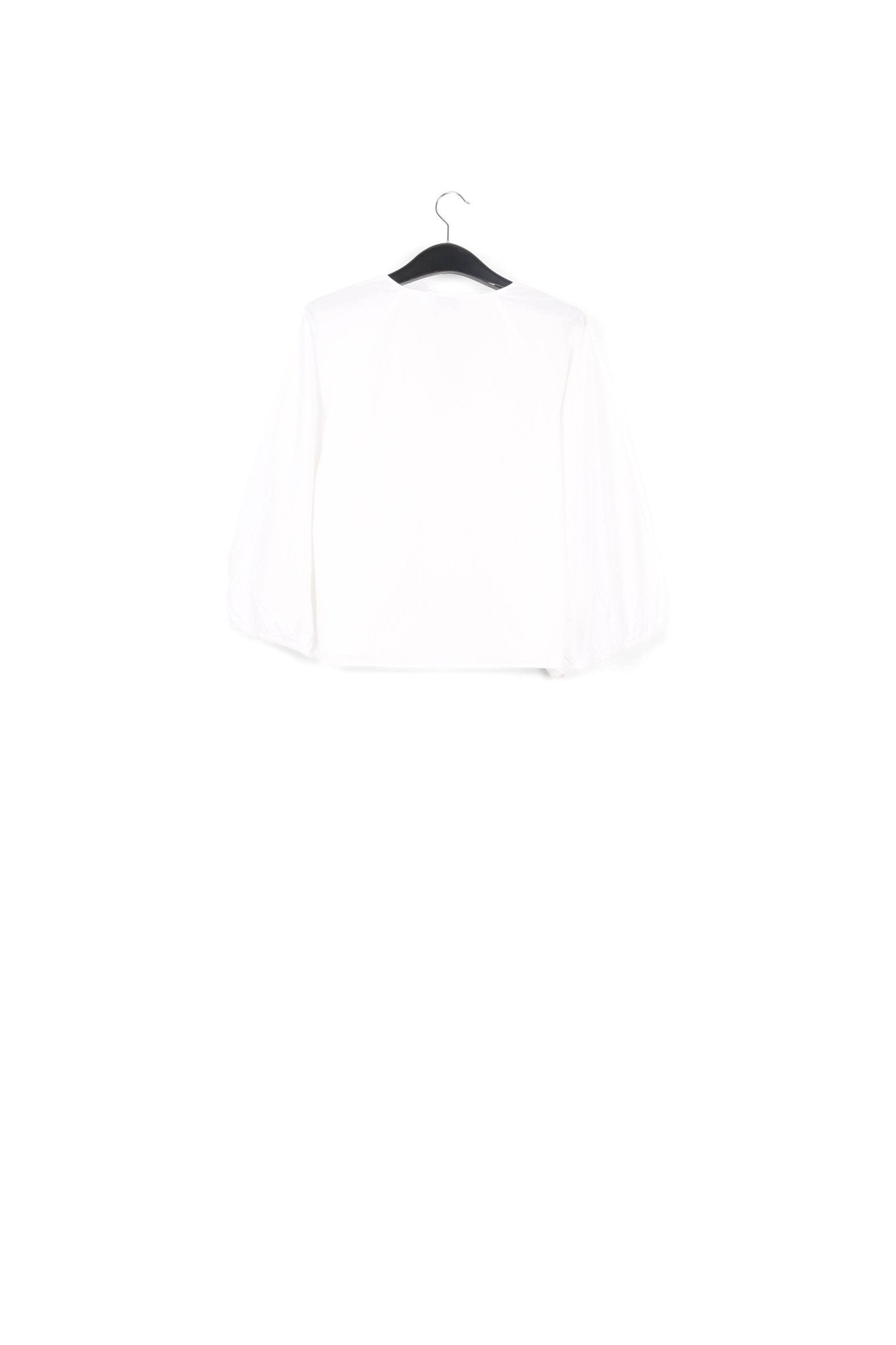 Top en v blanc à manches bouffantes RE—SSENTIEL | Essentiel second hand