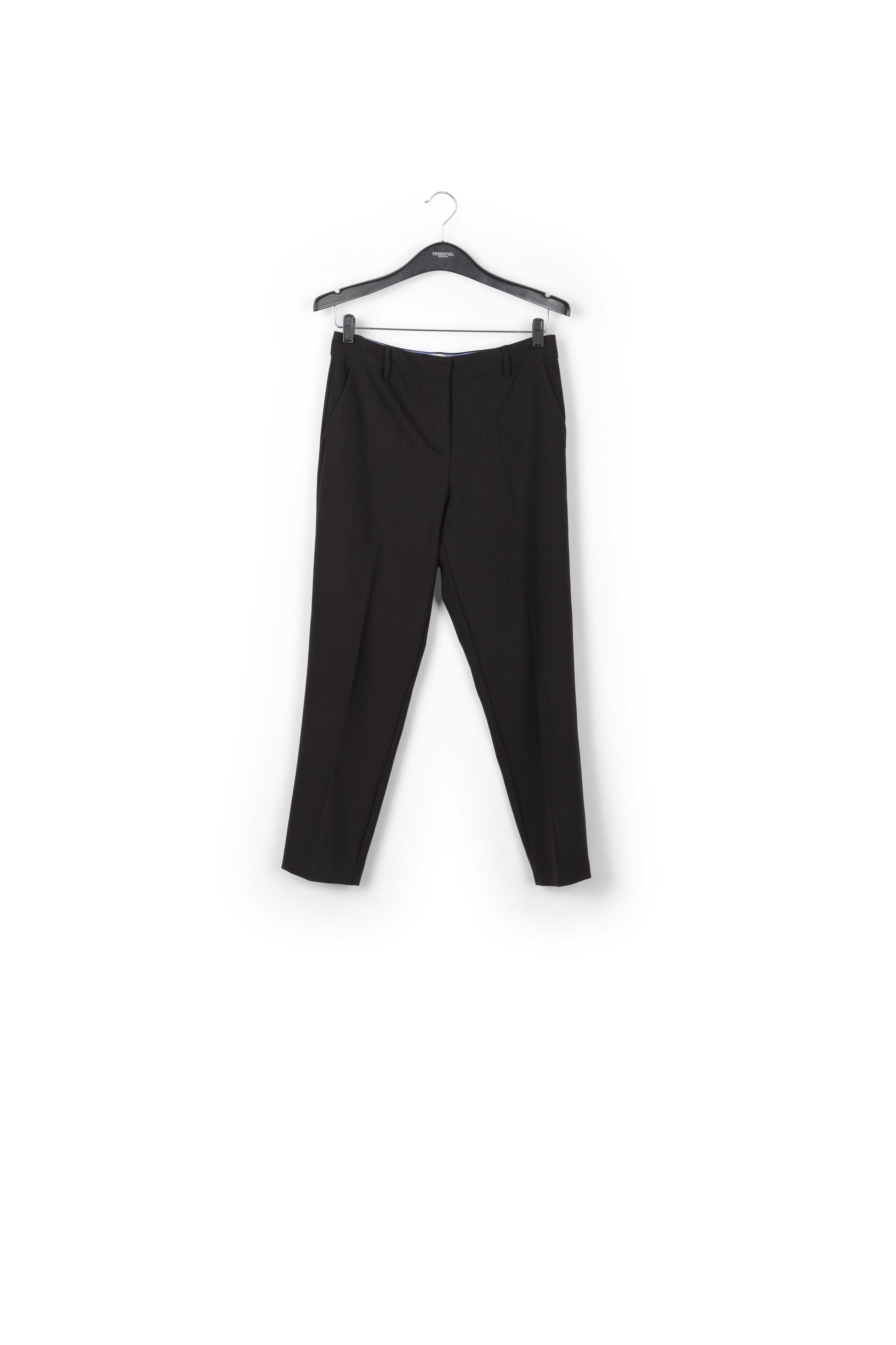 Pantalon noir à fines rayures RE—SSENTIEL | Essentiel second hand