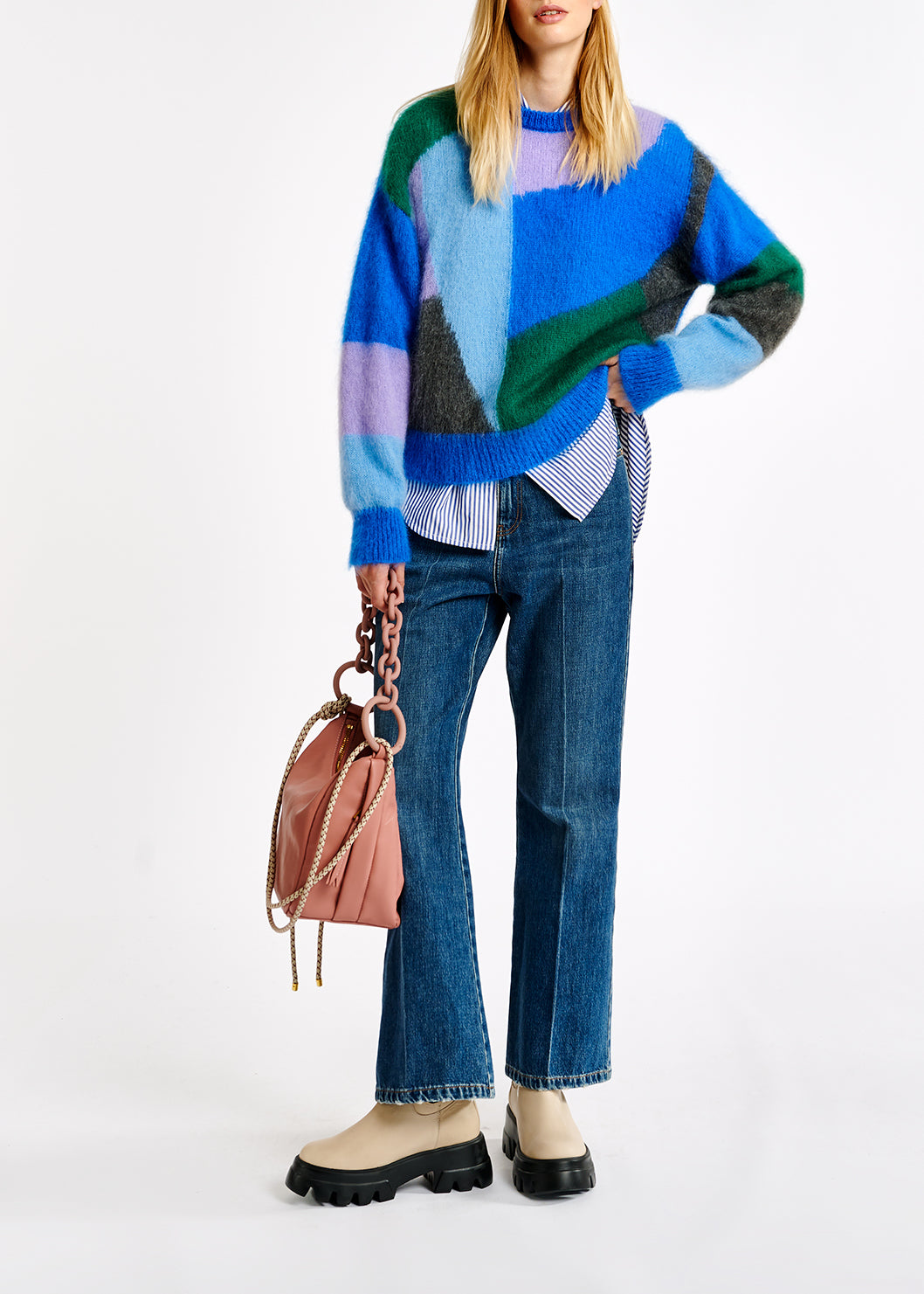 Soft and colorful mohair-blend sweater RE—SSENTIEL | Essentiel second hand