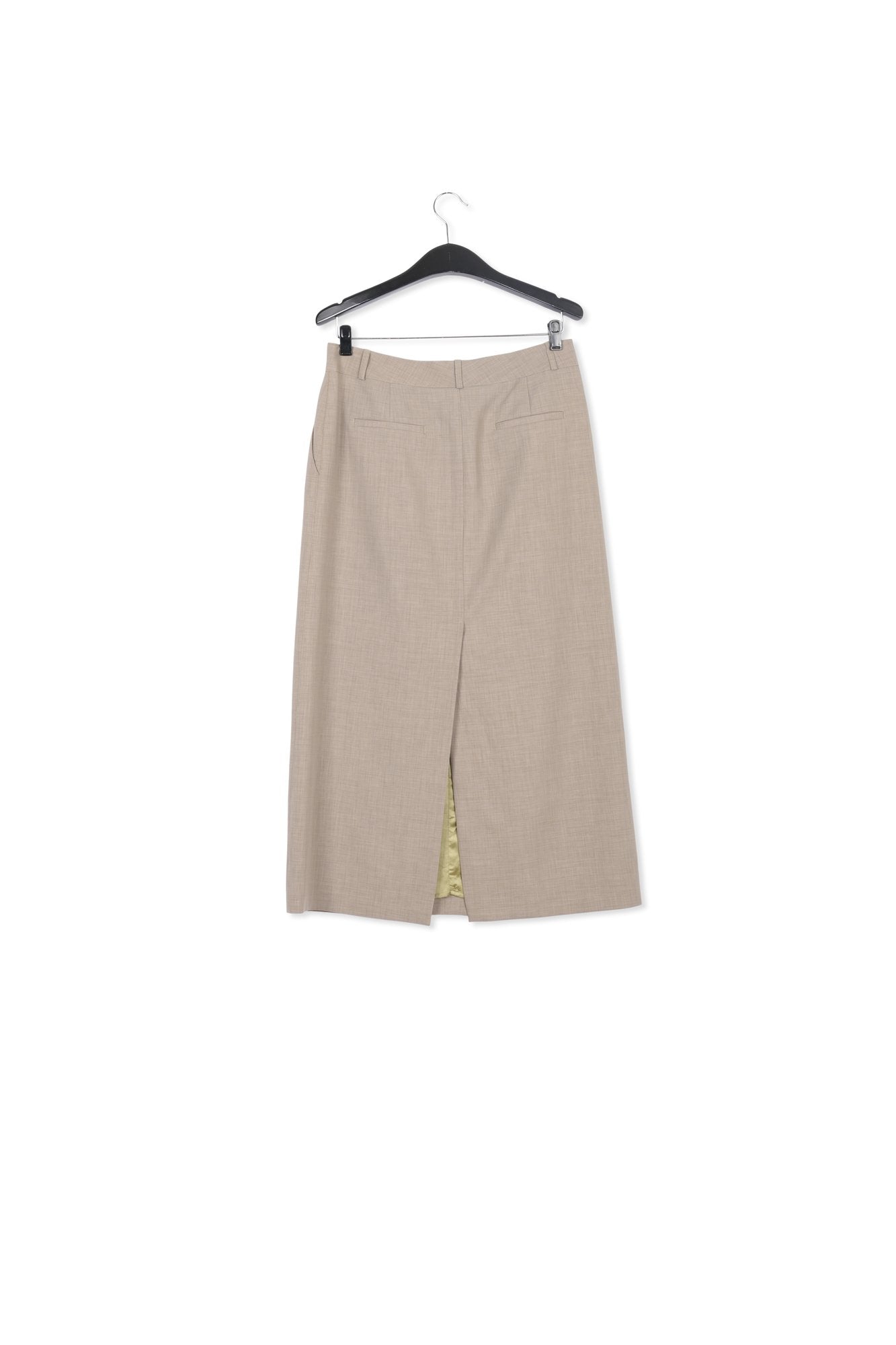 Khaki ankle-length skirt RE—SSENTIEL | Essentiel second hand