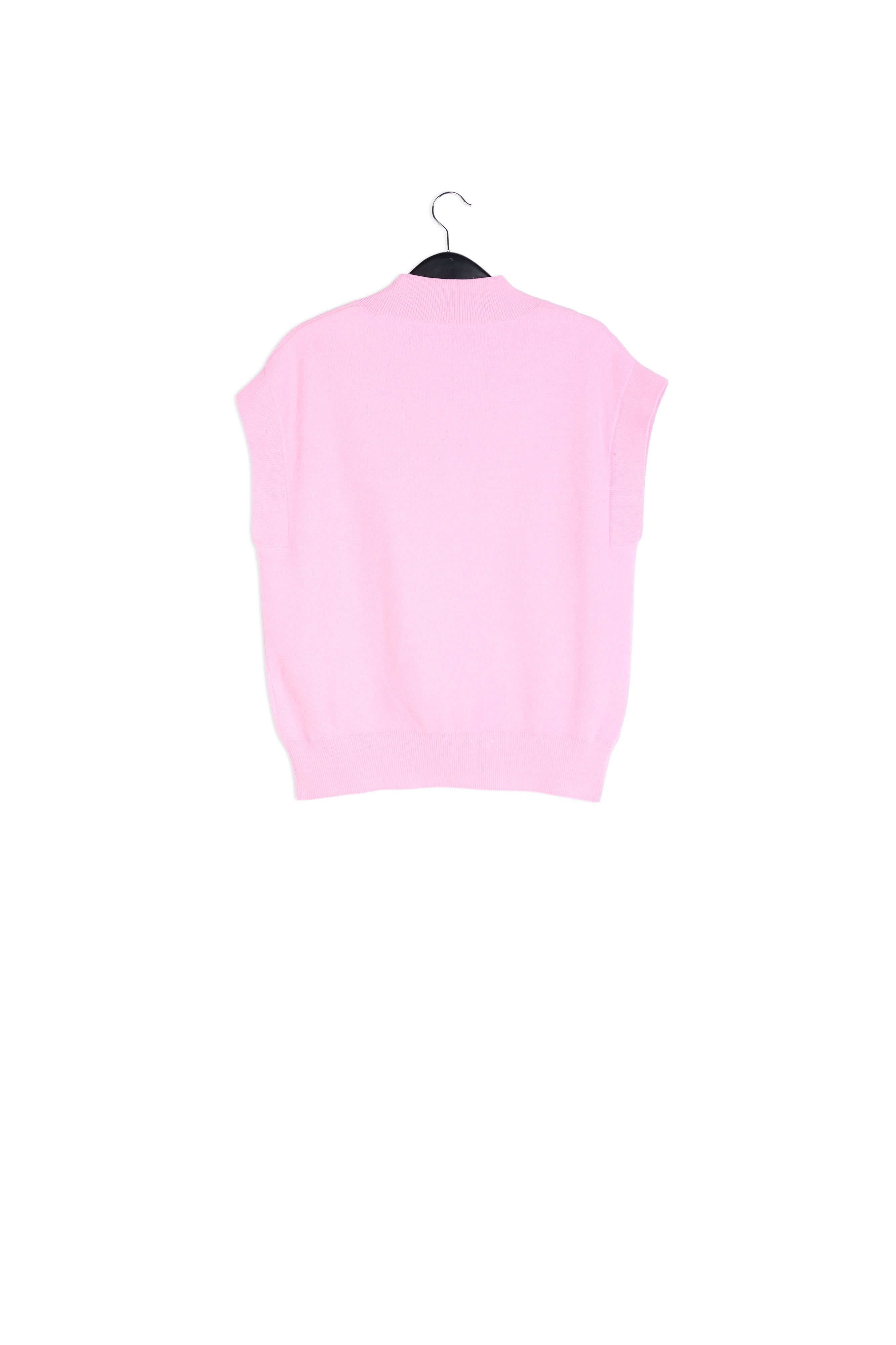 Pink sleeveless knitted vest RE—SSENTIEL | Essentiel second hand