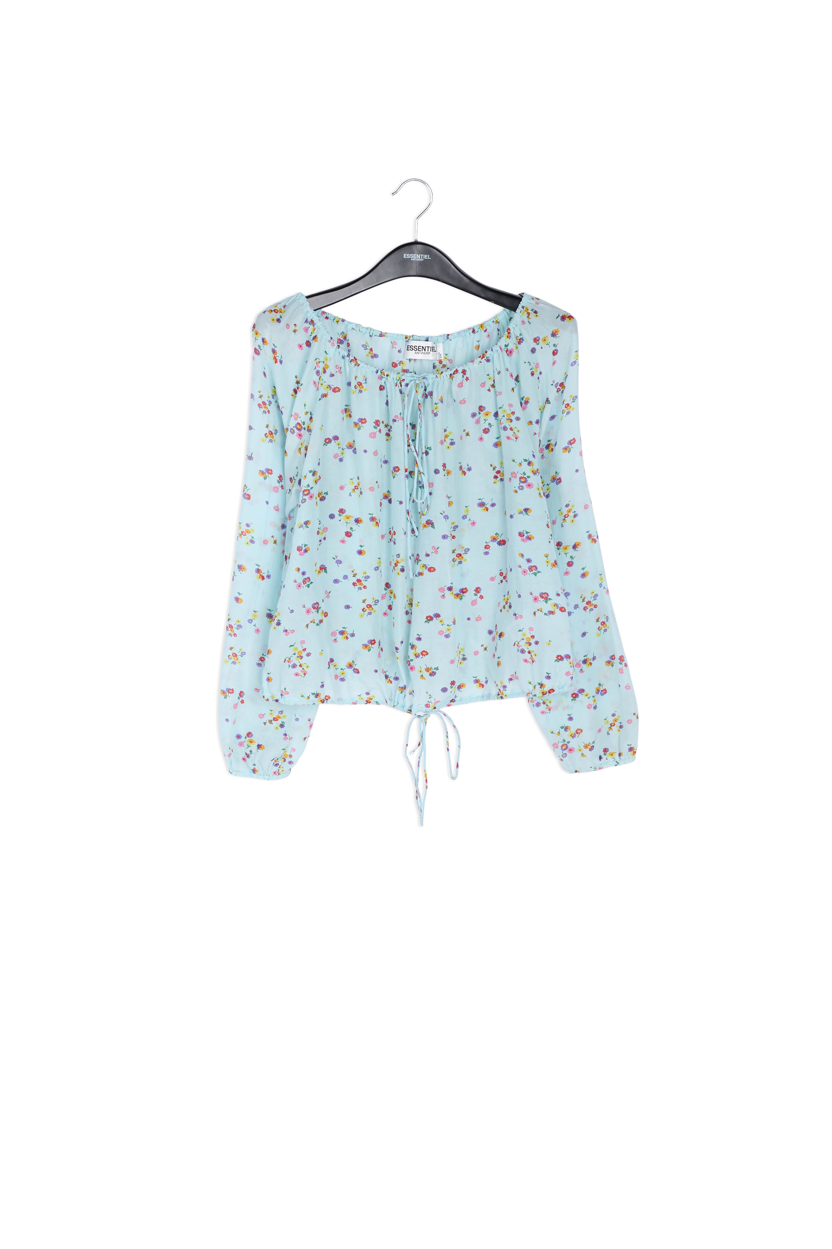 Light blue floral blouse RE—SSENTIEL | Essentiel second hand