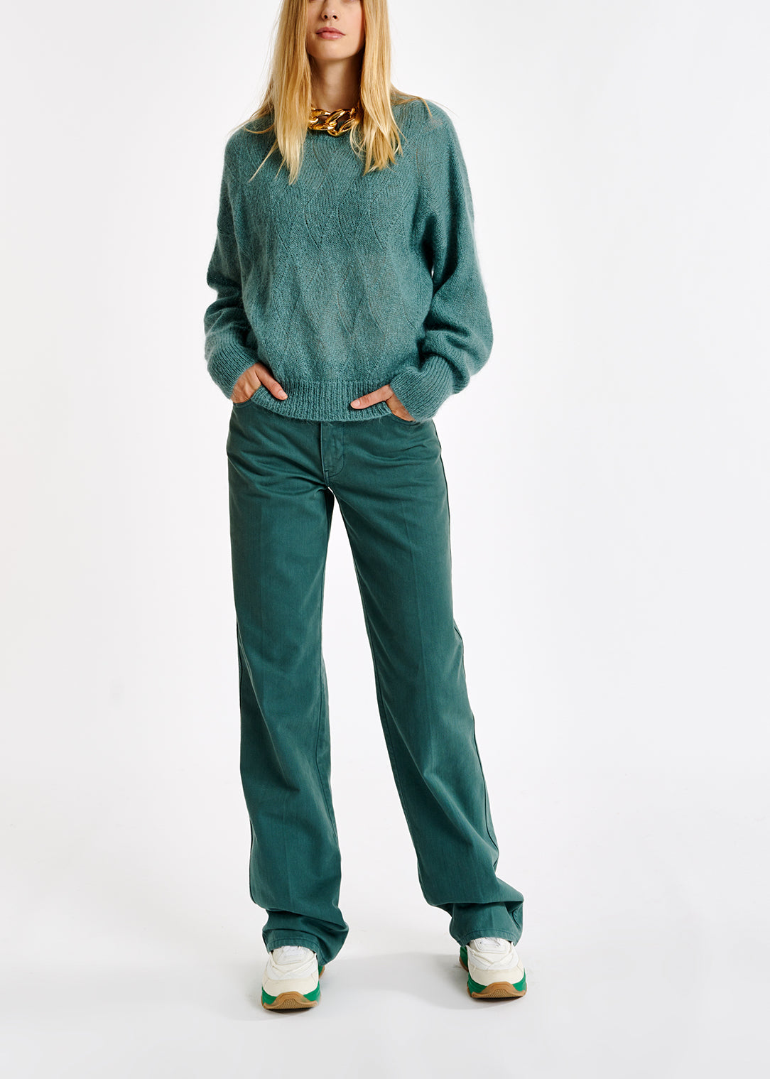 Blue flared-leg jeans RE—SSENTIEL | Essentiel second hand