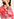 Red and pink tie-dye sweater Faume - seconde main