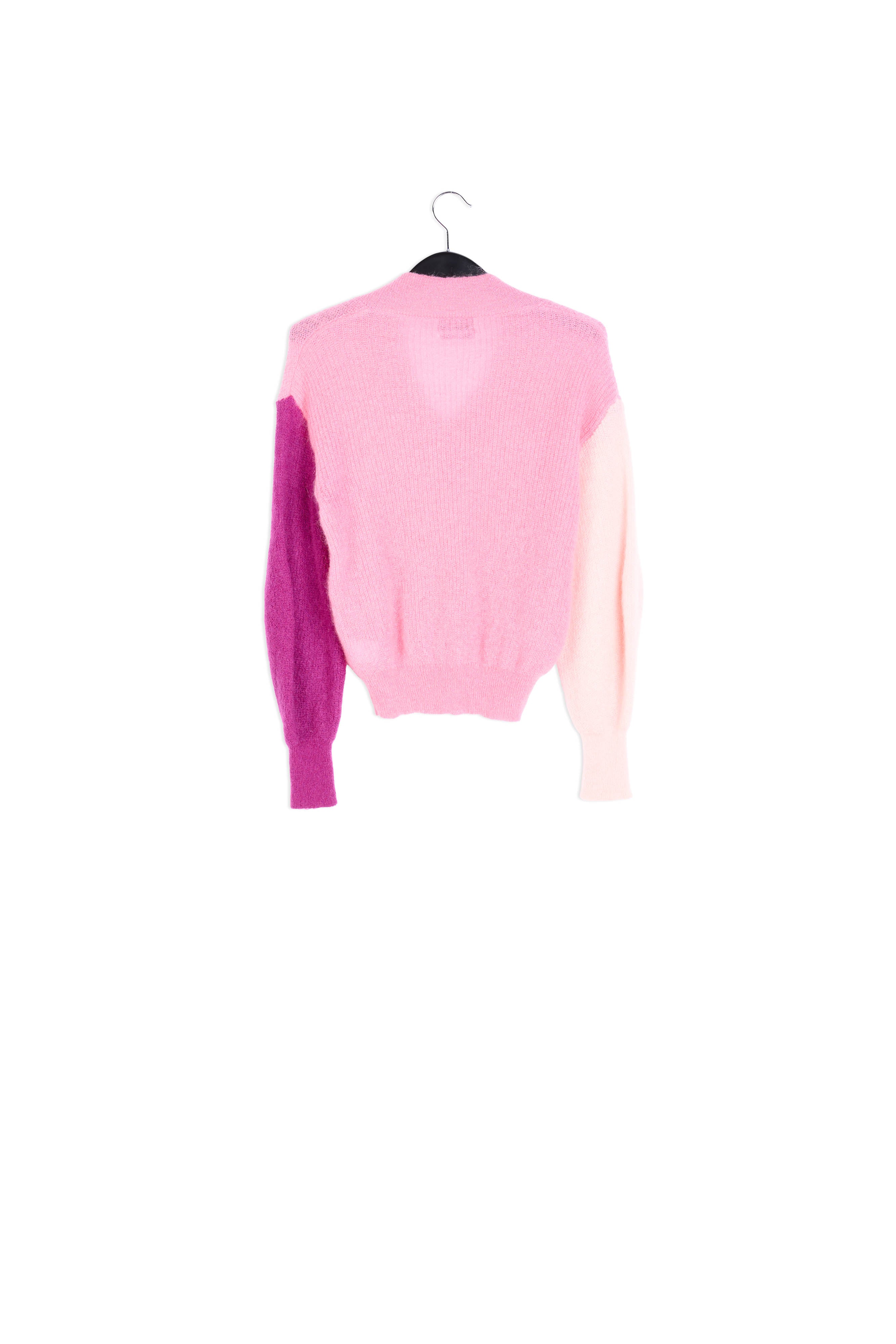 Pink v-neck mohair-blend sweater RE—SSENTIEL | Essentiel second hand