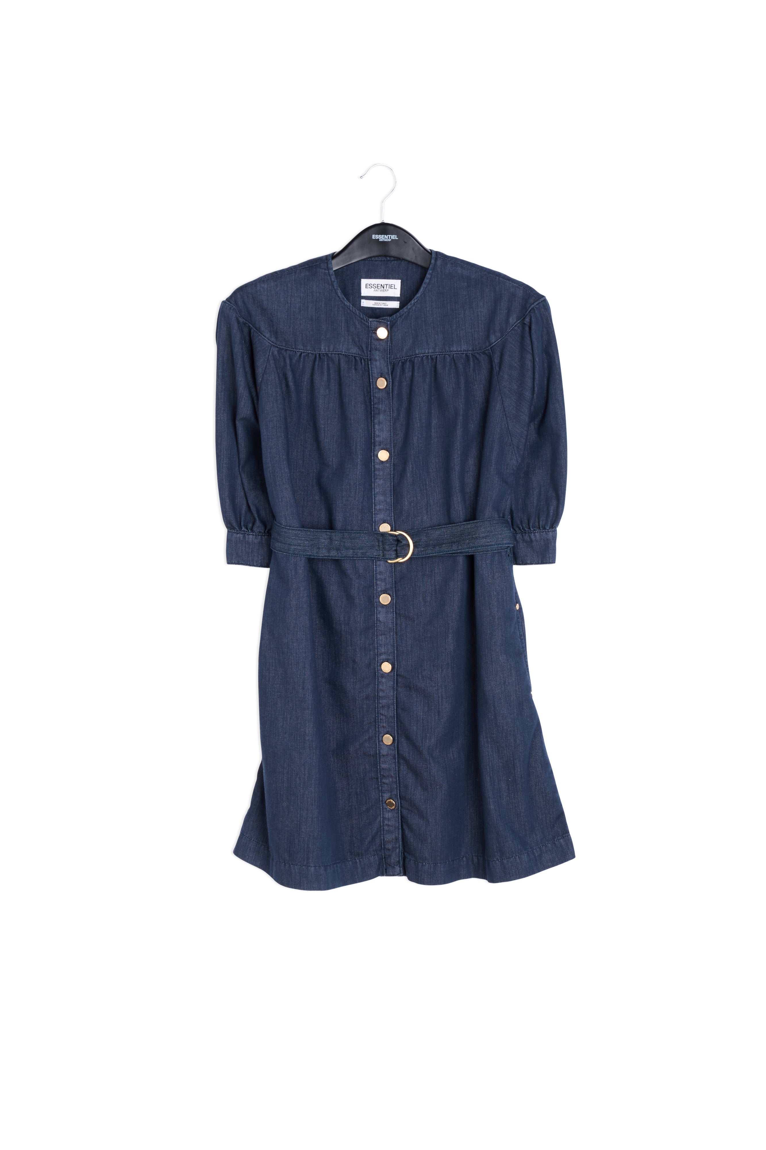Dark blue denim mini dress RE—SSENTIEL | Essentiel second hand