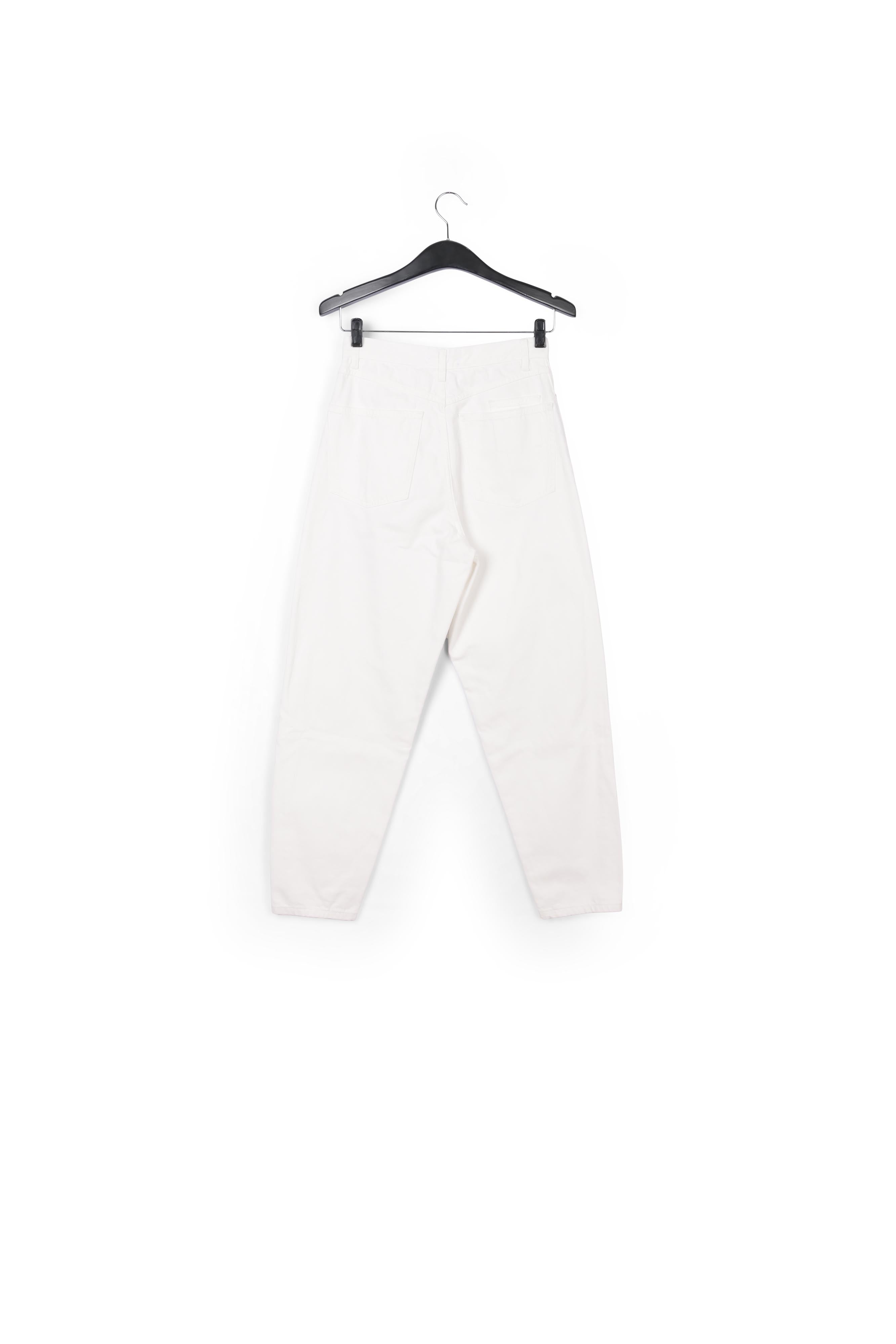 Gebroken witte wijde jeans met hoge taille RE—SSENTIEL | Essentiel second hand