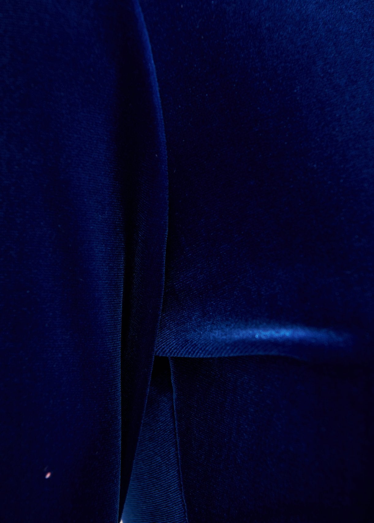 Blue stretch-velvet long-sleeved top RE—SSENTIEL | Essentiel second hand