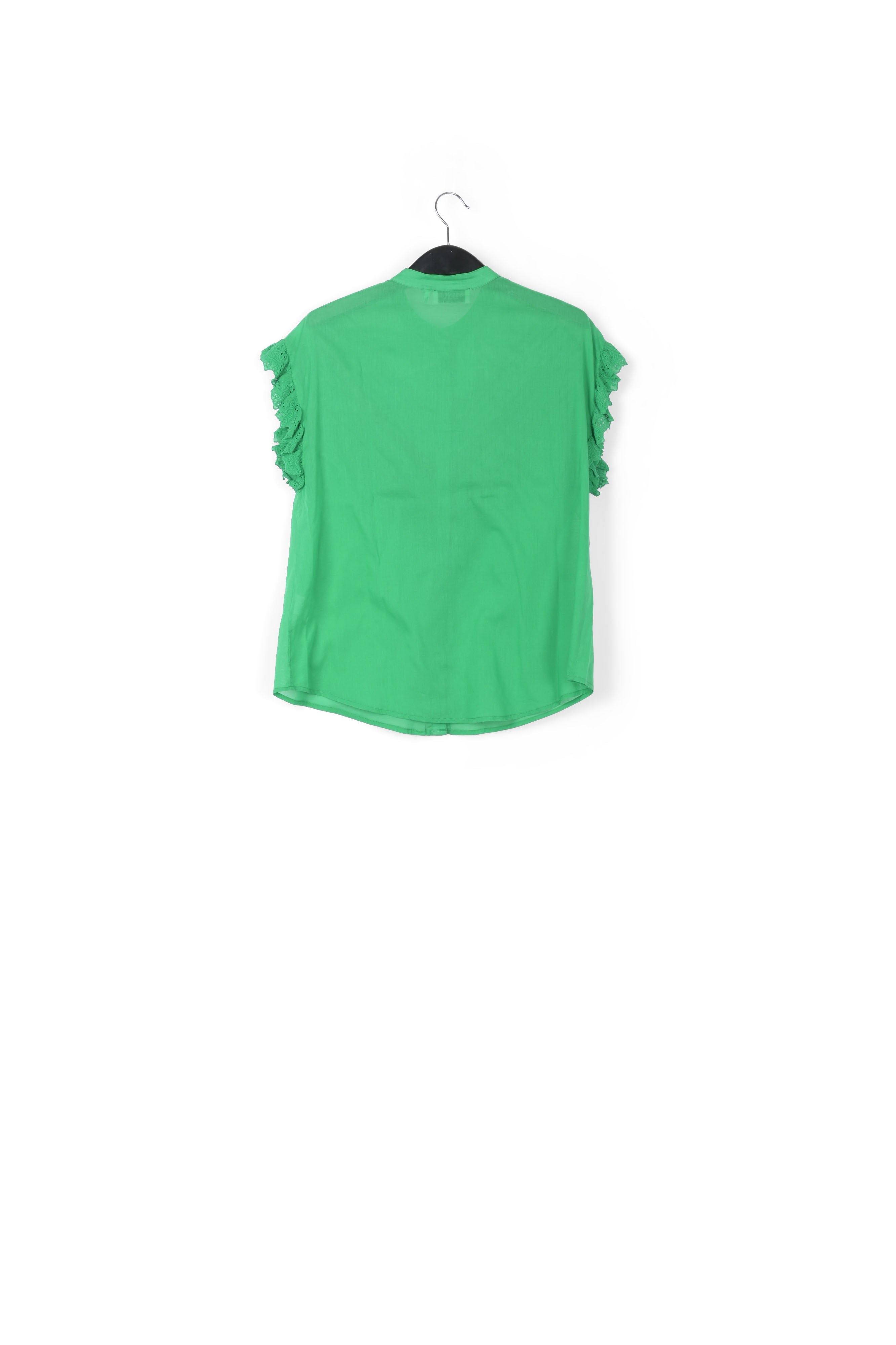 Green ruffled top RE—SSENTIEL | Essentiel second hand