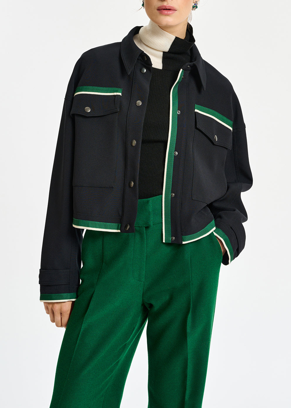 Black utility-inspired jacket RE—SSENTIEL | Essentiel second hand