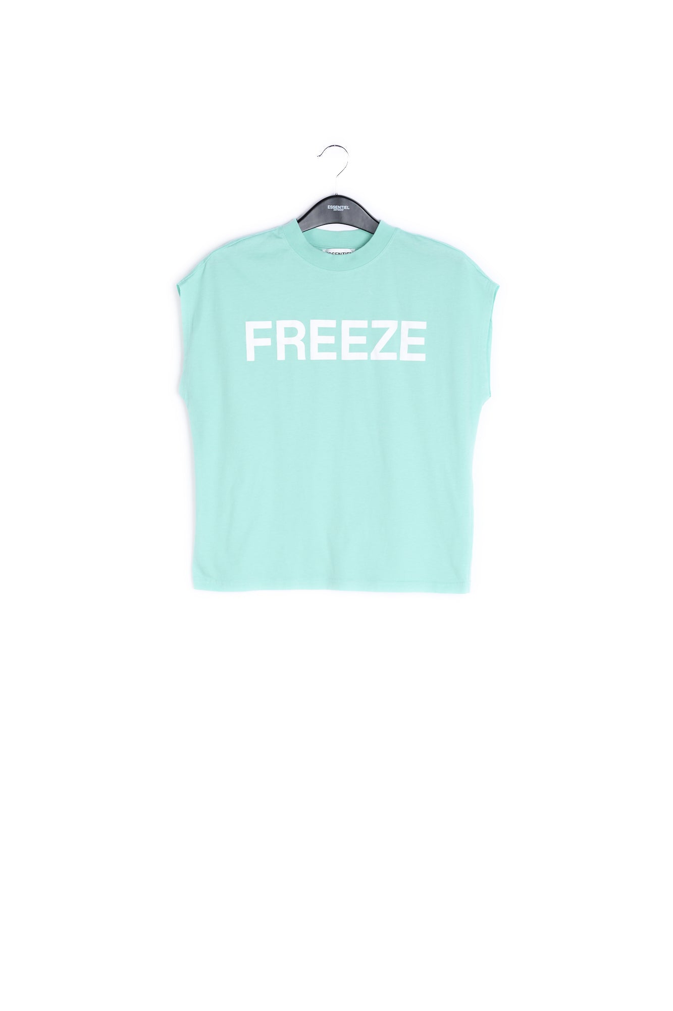Turquoise organic cotton T-shirt RE—SSENTIEL | Essentiel second hand