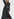 Black heart-print maxi dress with ruffle details Faume - seconde main