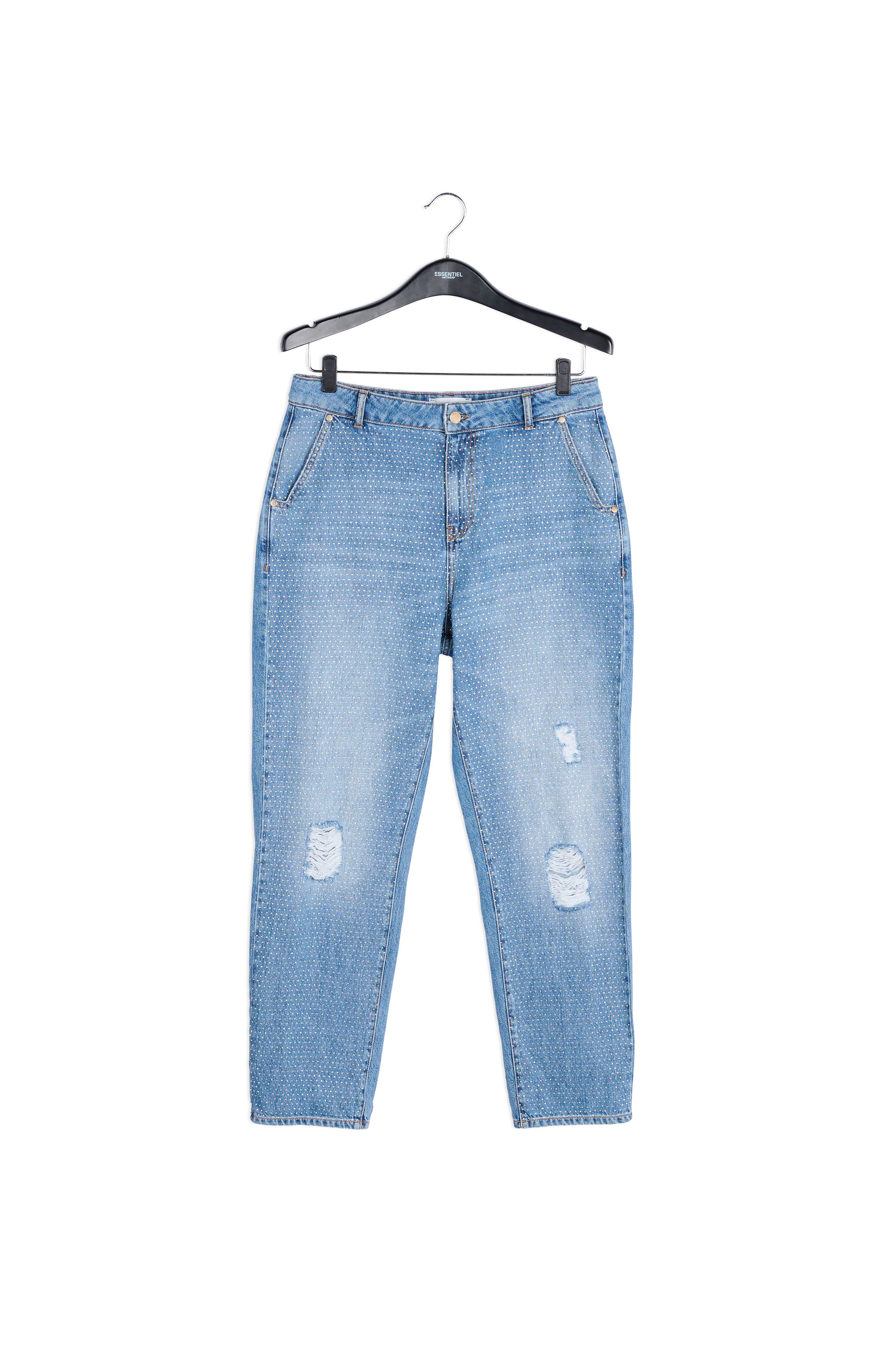 Distressed rhinestone-embellished jeans RE—SSENTIEL | Essentiel second hand