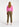 Bruine broek met beige en roze ruitjesmotief Faume - seconde main