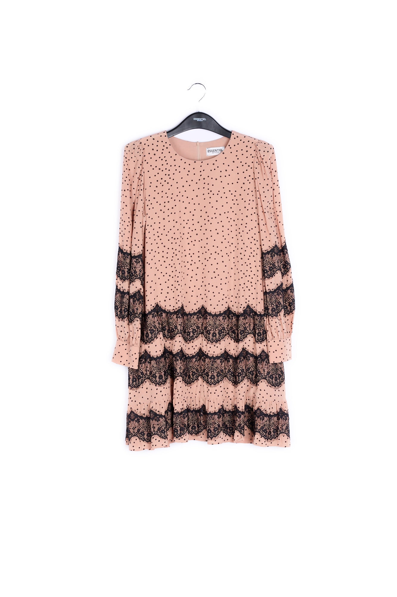Peach lace-trimmed mini dress RE—SSENTIEL | Essentiel second hand