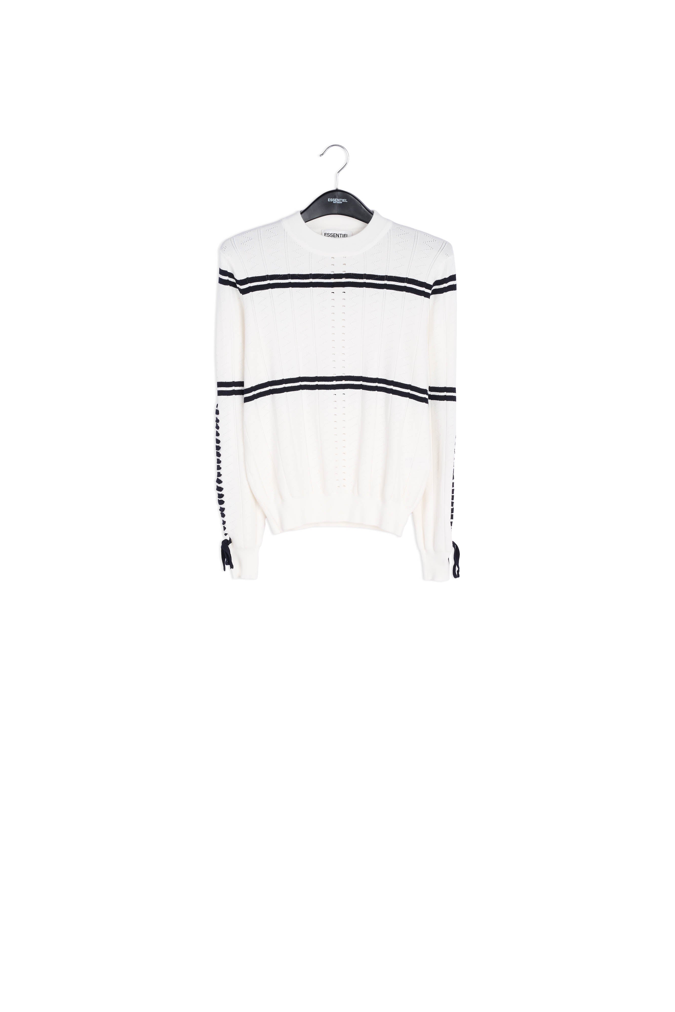 Off-white sweater with laces RE—SSENTIEL | Essentiel second hand