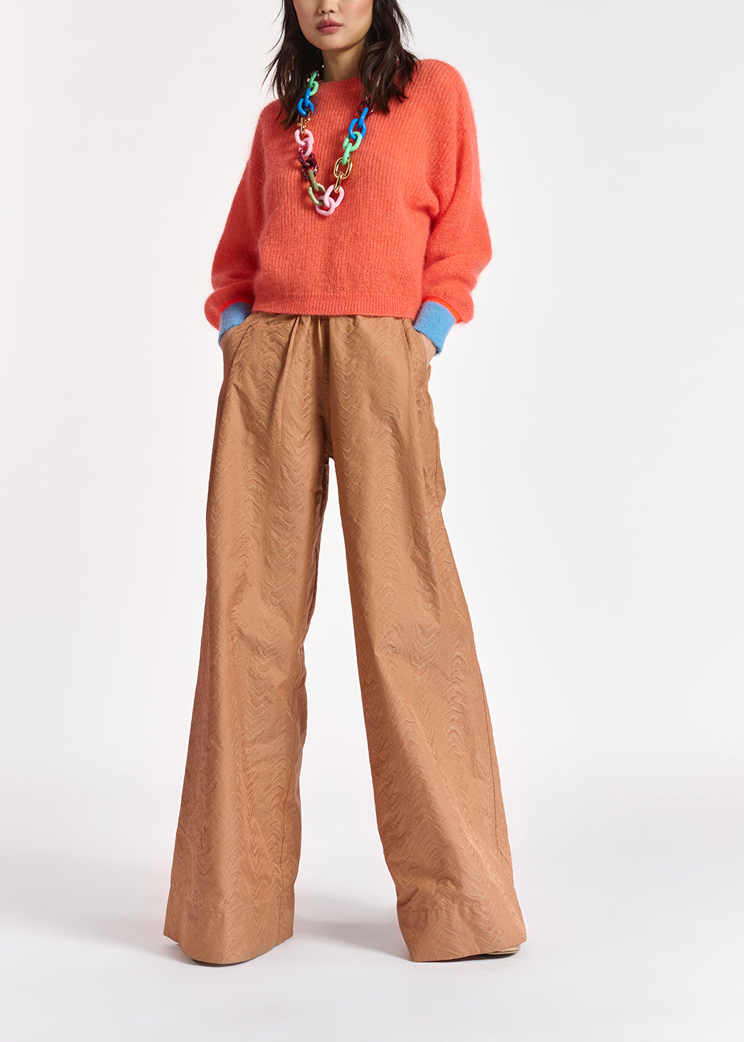 Orange mohair-blend knit RE—SSENTIEL | Essentiel second hand