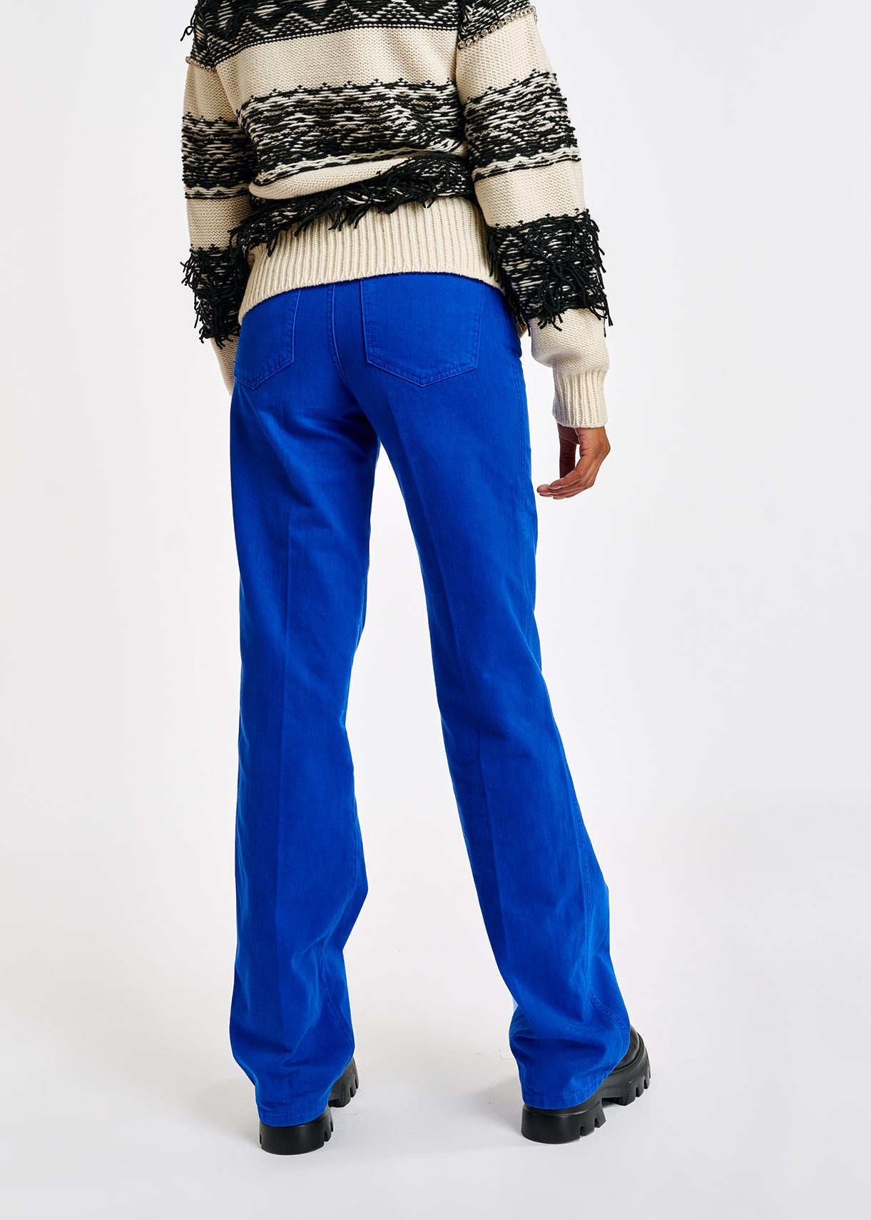 Bright blue flared-leg jeans RE—SSENTIEL | Essentiel second hand