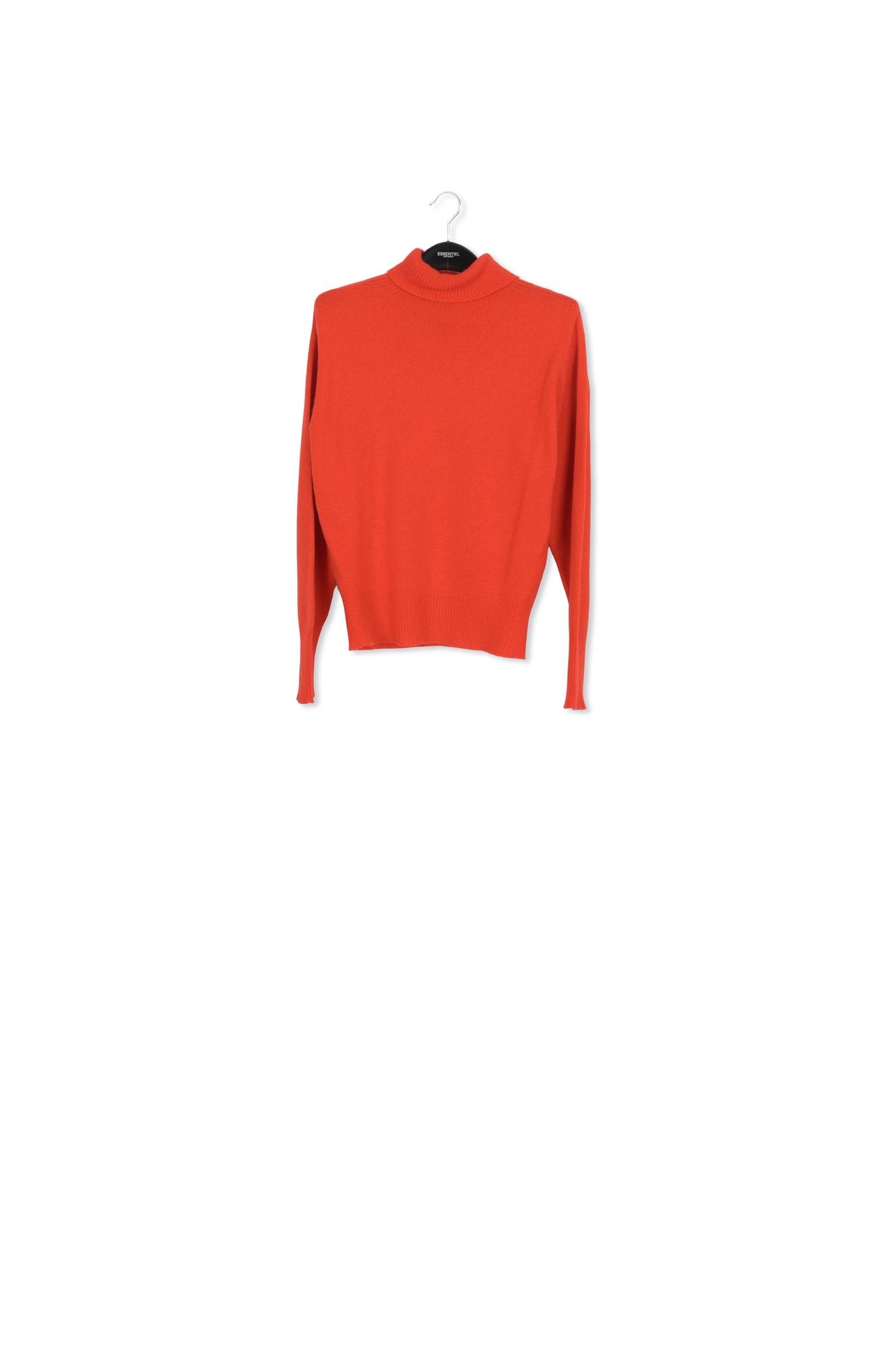 Pull à col roulé rouge en mérinos et cachemire RE—SSENTIEL | Essentiel second hand