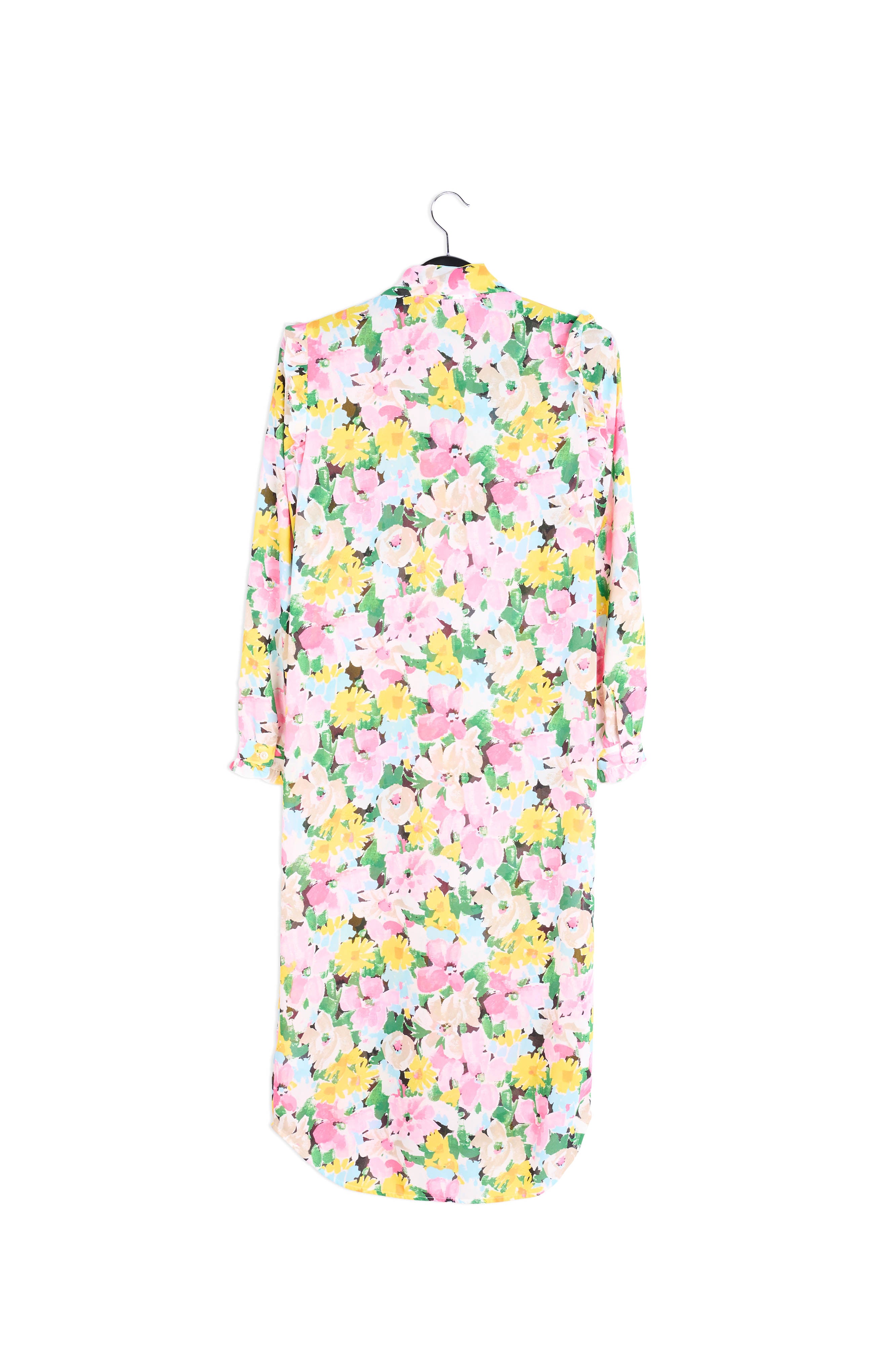 Colorful floral ruffle-detailed shirt dress RE—SSENTIEL | Essentiel second hand