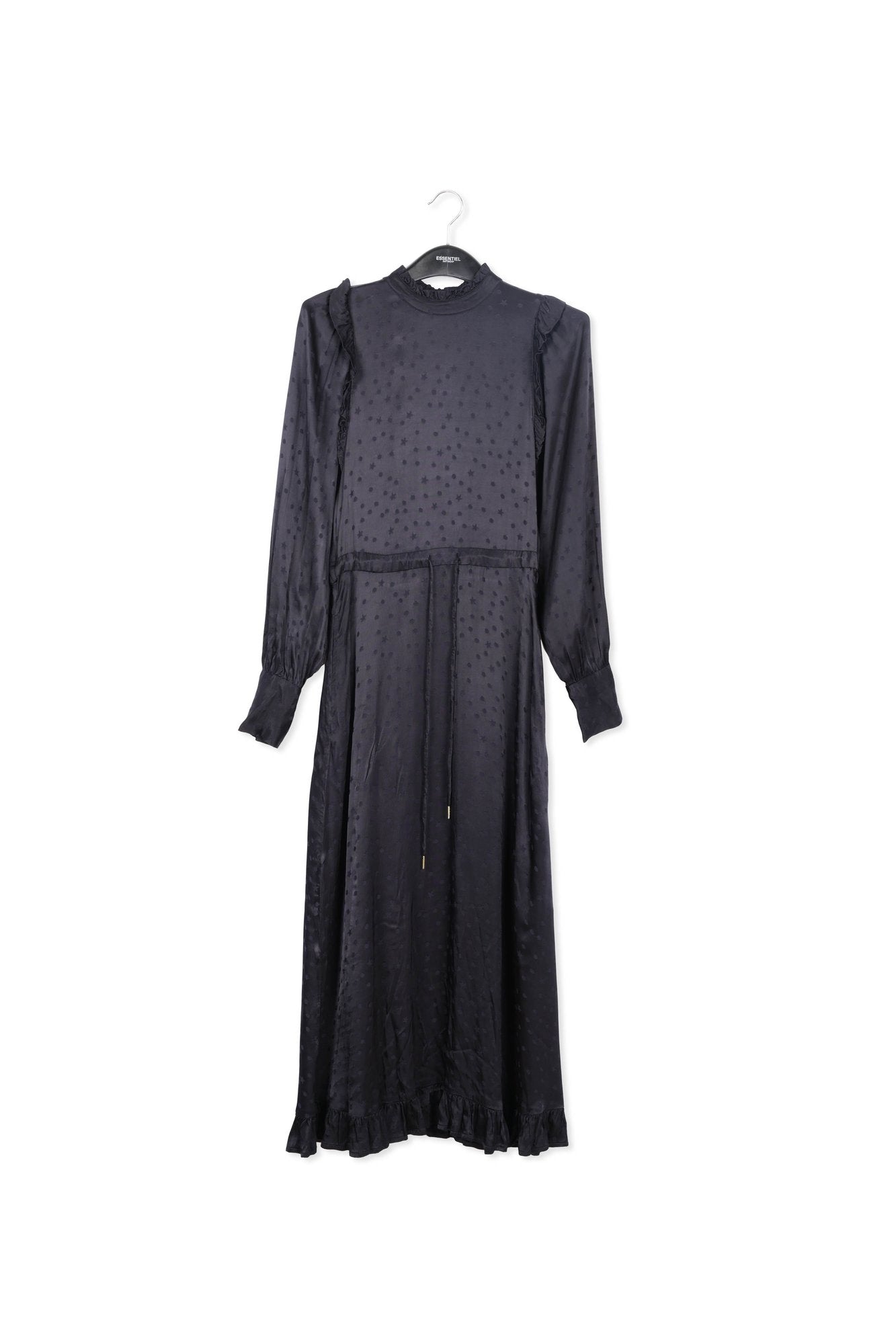 Robe midi noire en jacquard RE—SSENTIEL | Essentiel second hand