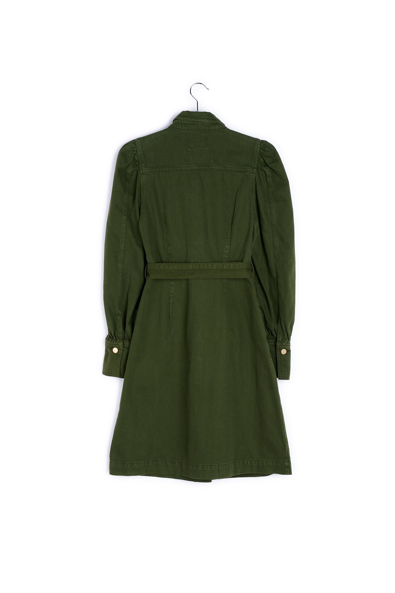 Pine green denim shirt dress RE—SSENTIEL | Essentiel second hand