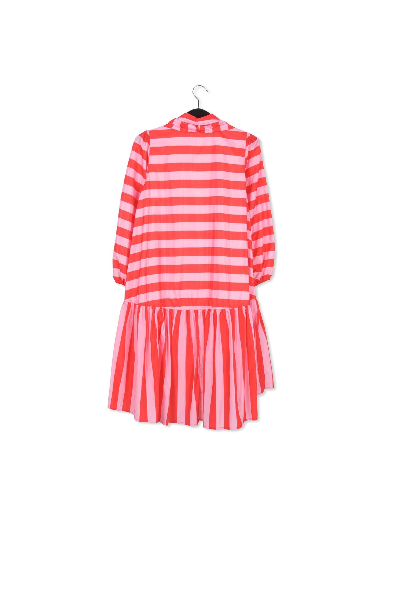 Red and pink striped oversized mini dress RE—SSENTIEL | Essentiel second hand