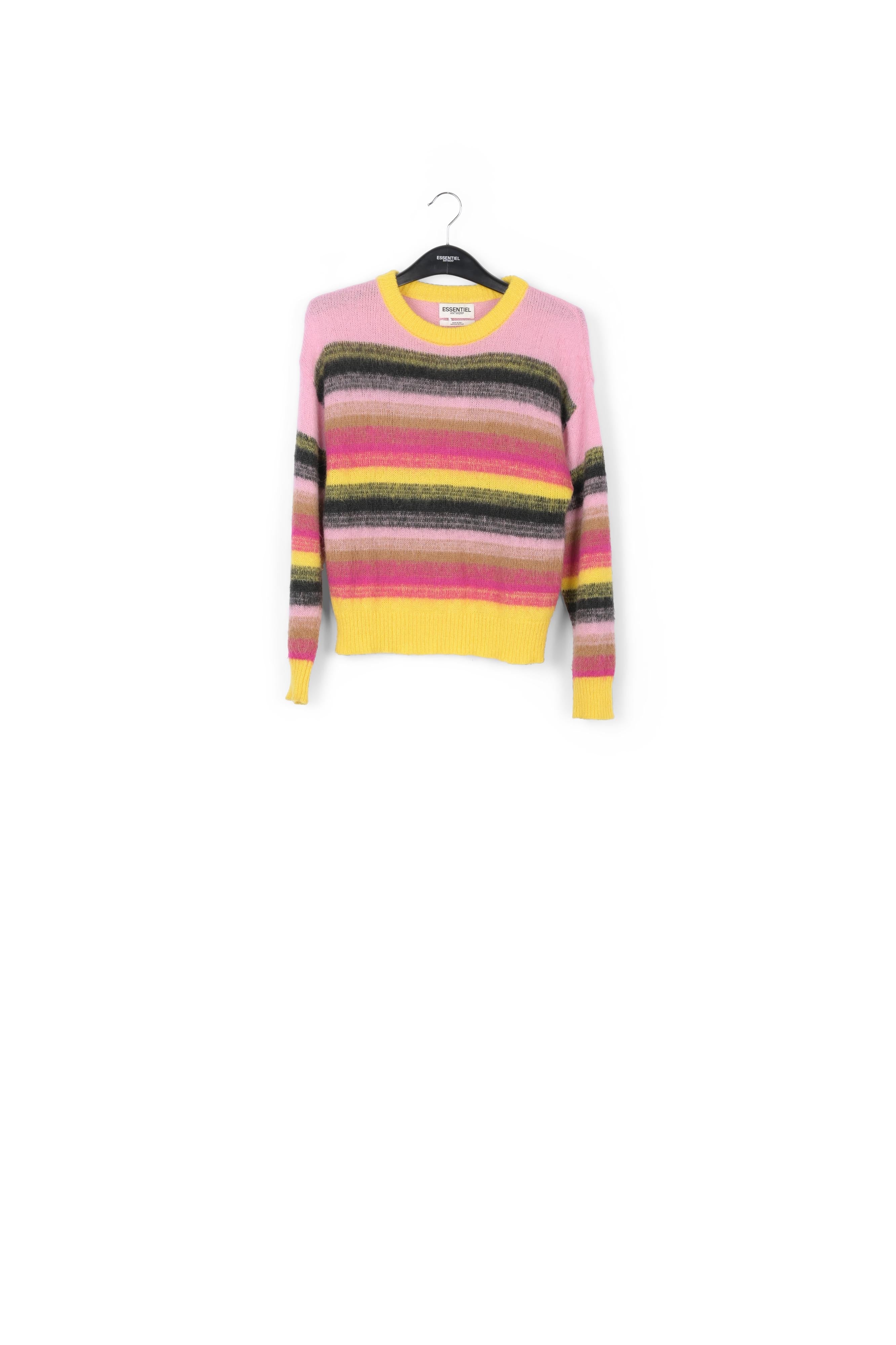 Pull à rayures jaunes, roses et noires RE—SSENTIEL | Essentiel second hand