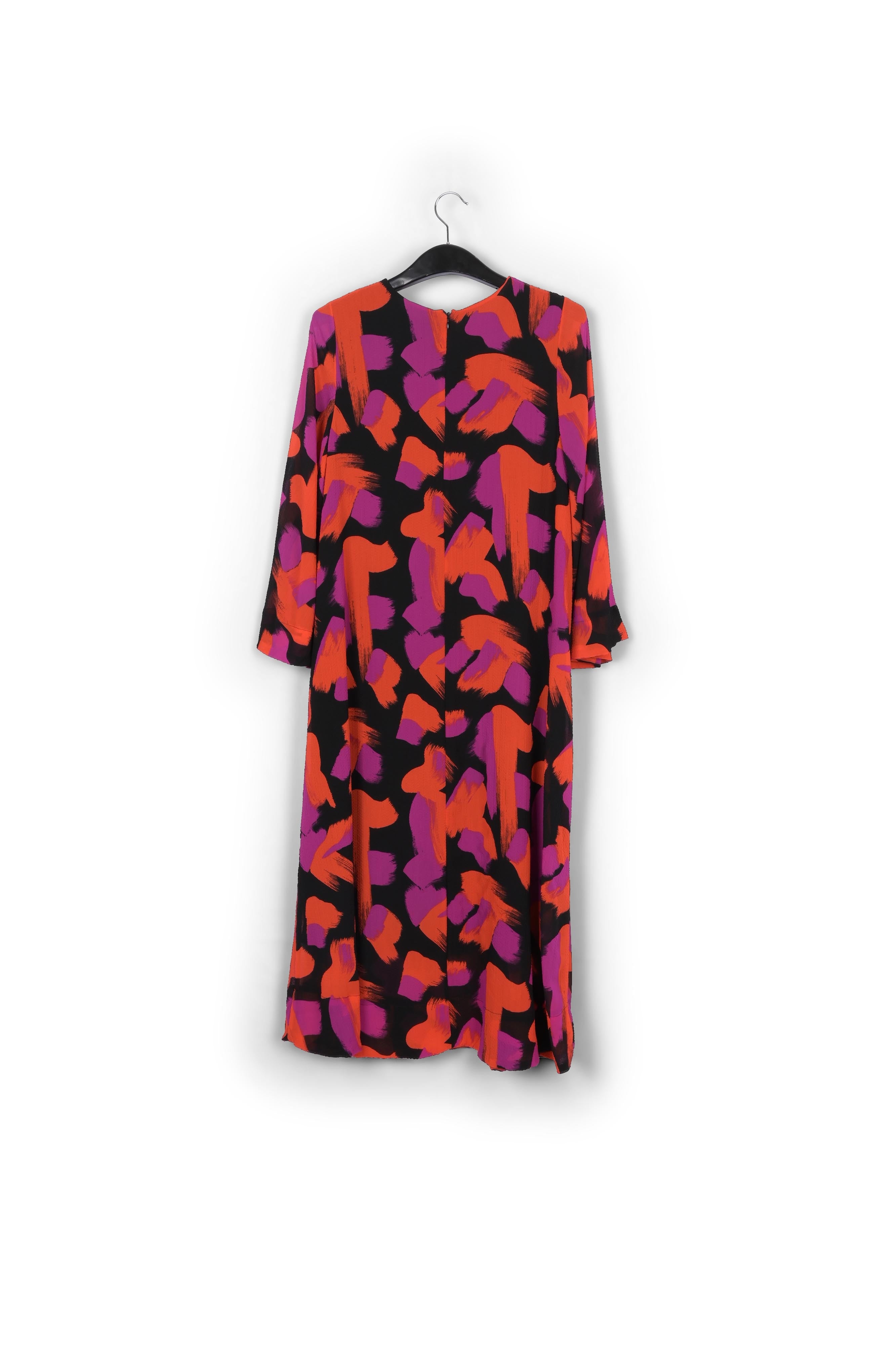 Black, orange and purple abstract-print maxi dress RE—SSENTIEL | Essentiel second hand