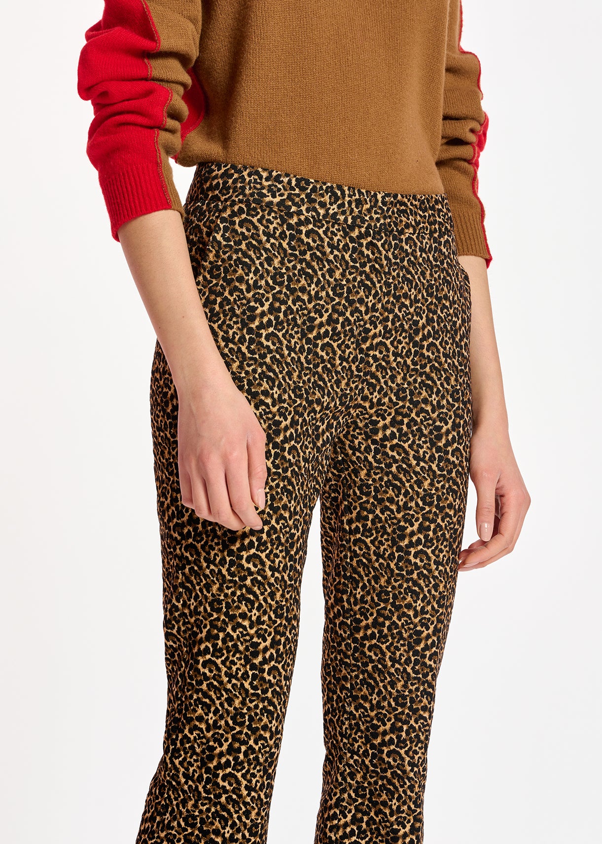 Flared-fit leopard-motif pants RE—SSENTIEL | Essentiel second hand