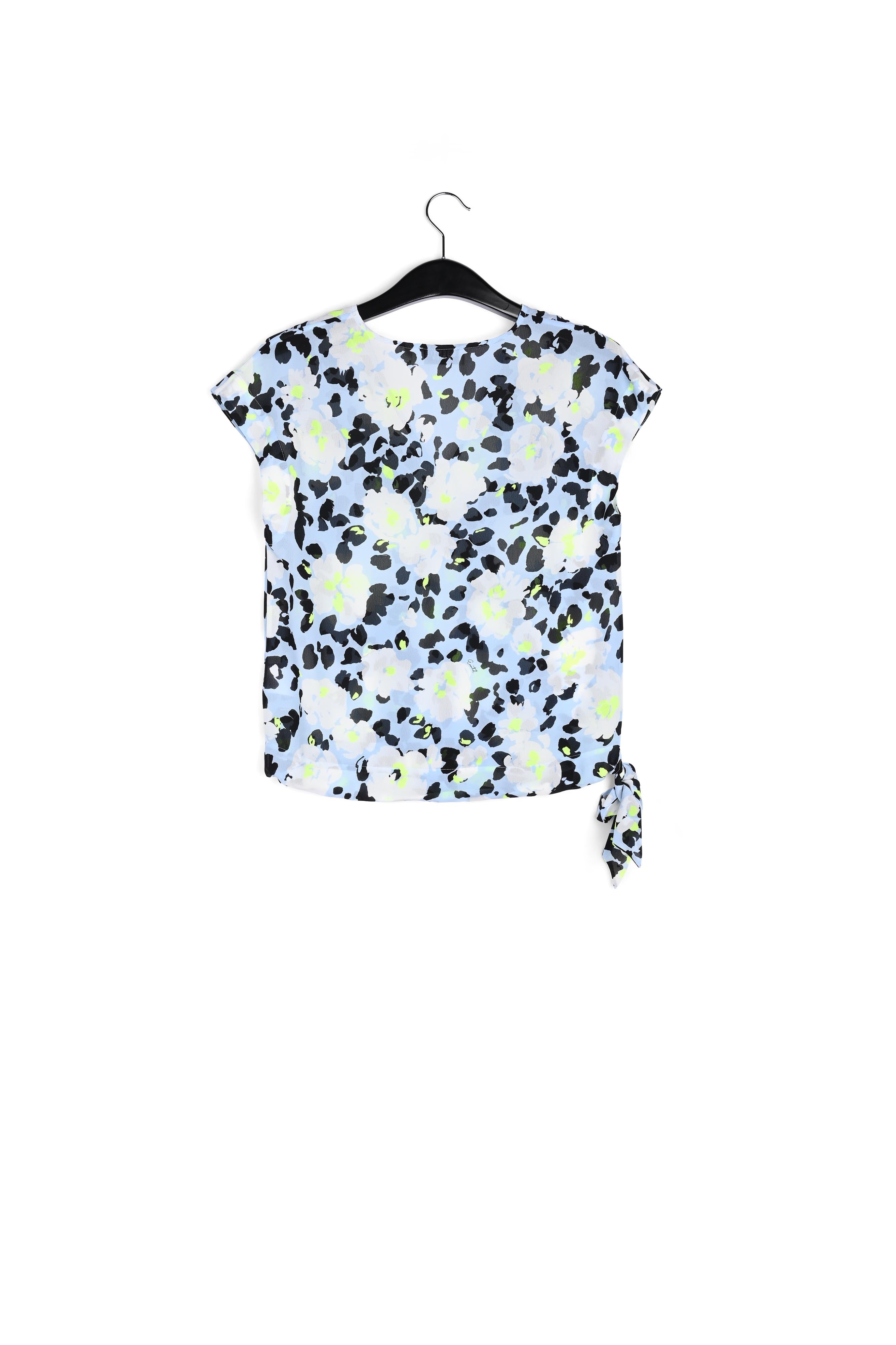 Light blue floral-print top RE—SSENTIEL | Essentiel second hand